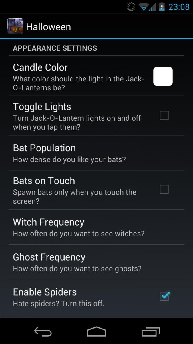 Halloween Live Wallpaper Settings - Pin Apk - HD Wallpaper 