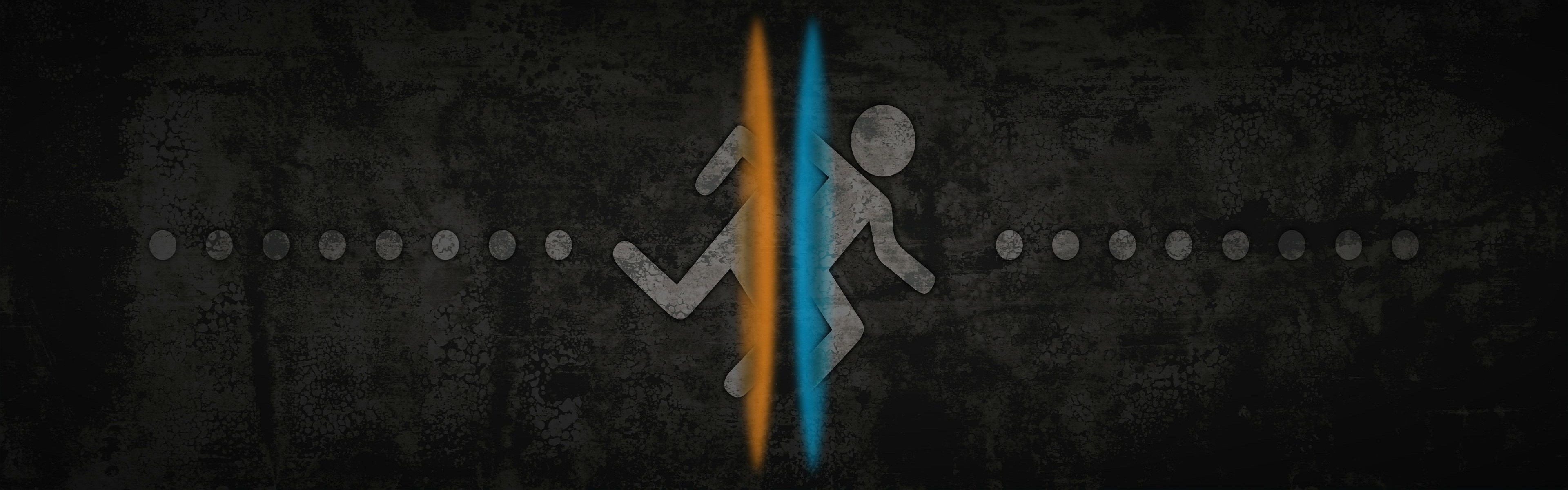 Just A Dual Monitor Portal Wallpaper I Made, Enjoy - Portal 2 Dual Screen - HD Wallpaper 