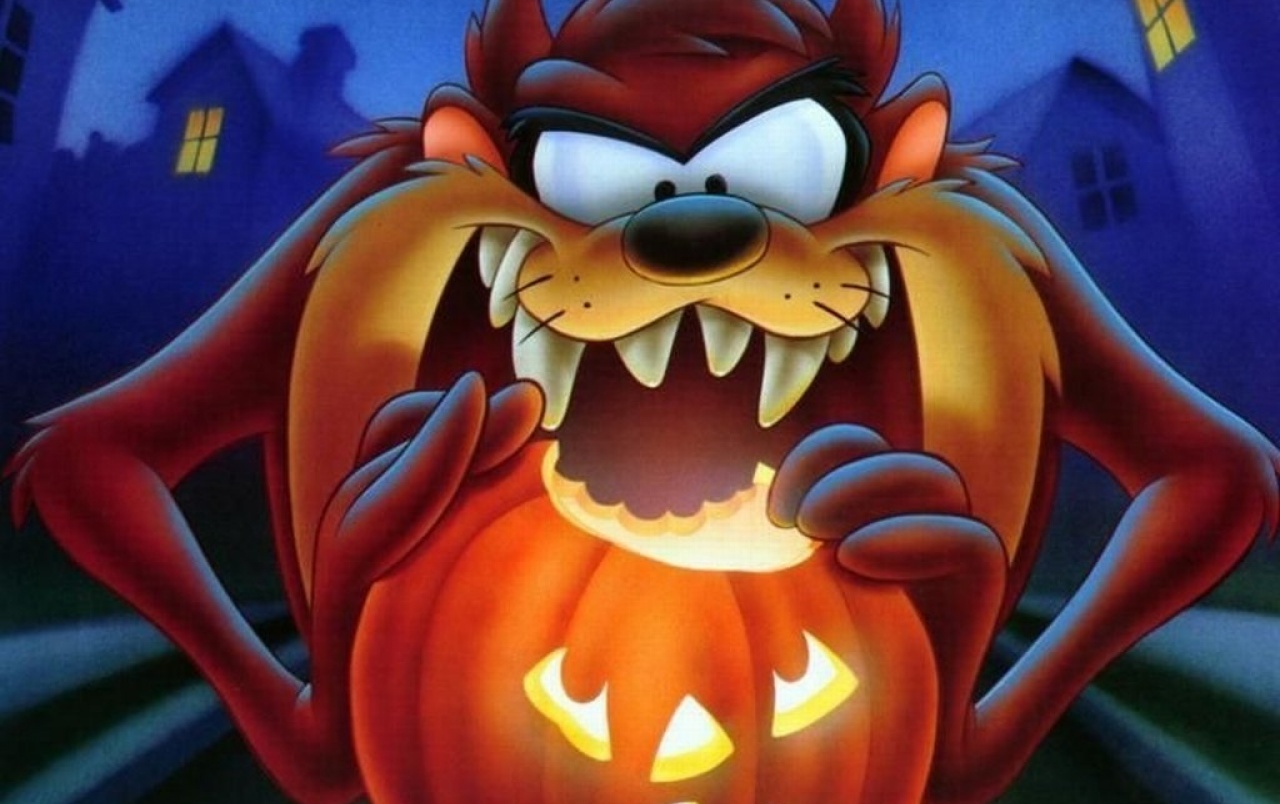 Taz Devil Wallpapers - Looney Tunes Halloween - HD Wallpaper 