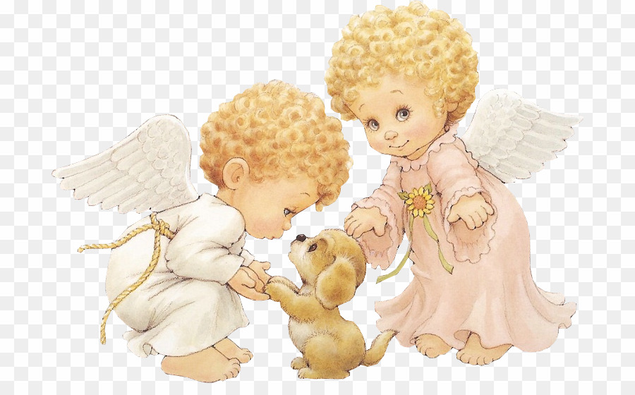 Cute Background With Angels Png Desktop Wallpaper Angel - Cute Angels - HD Wallpaper 