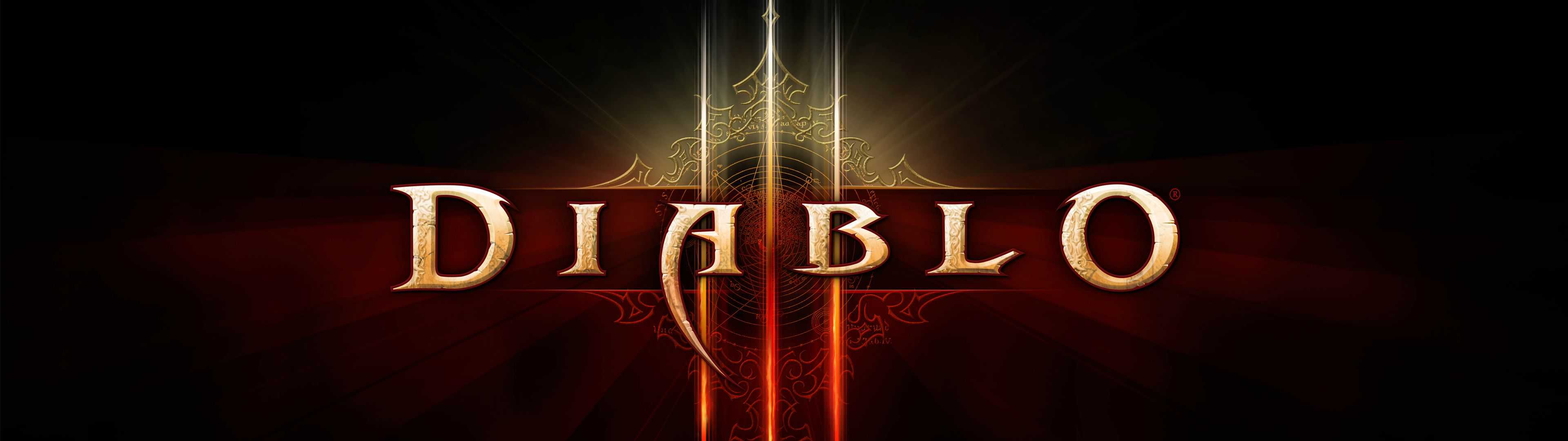 Diablo 3 Logo Dual Monitor Wallpaper - Diablo 3 Dual Monitor - HD Wallpaper 