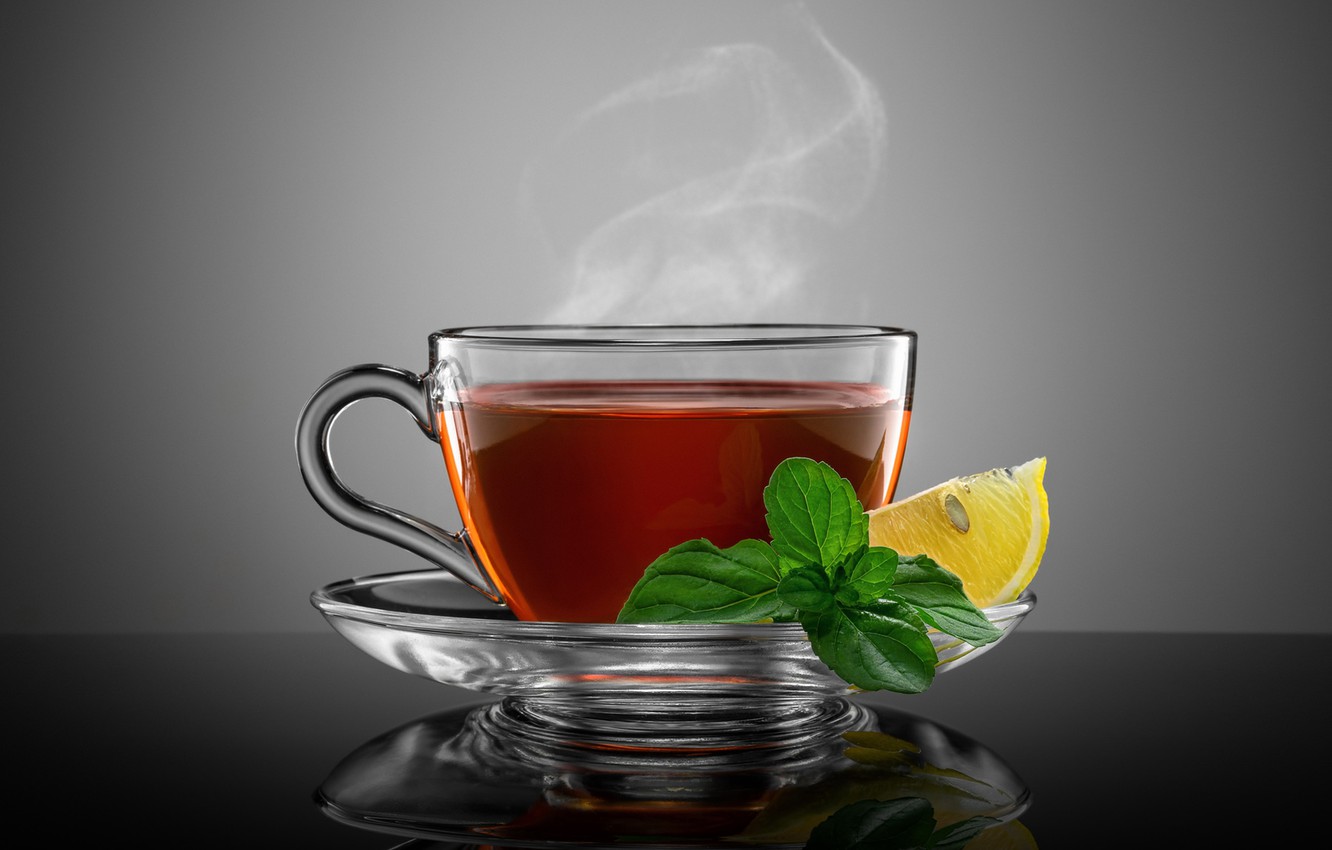 Photo Wallpaper Lemon, Tea, Hot Tea - Hot Lemon Tea - HD Wallpaper 
