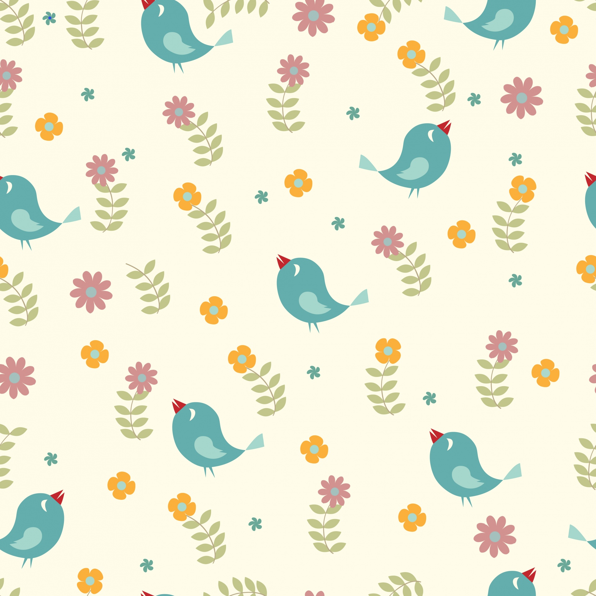 Bird Birds Cute Free Photo - Cute Wallpaper Pattern - HD Wallpaper 