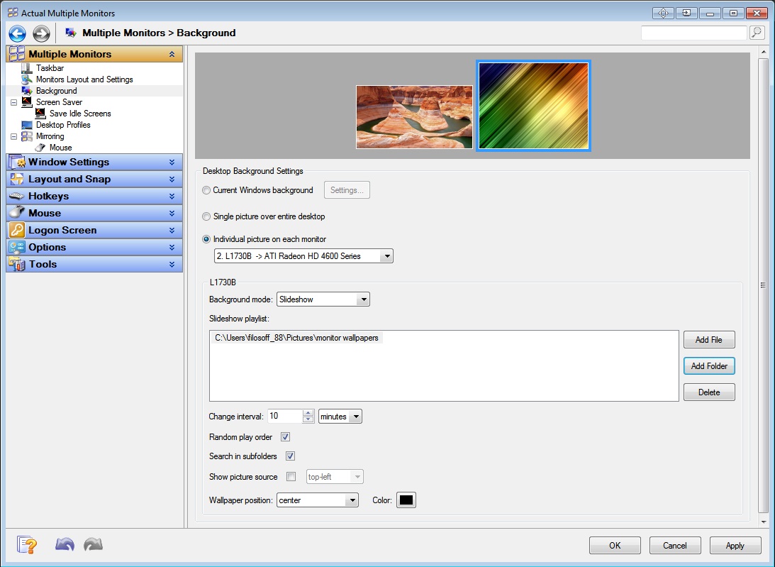Slideshow On Two Monitors - HD Wallpaper 