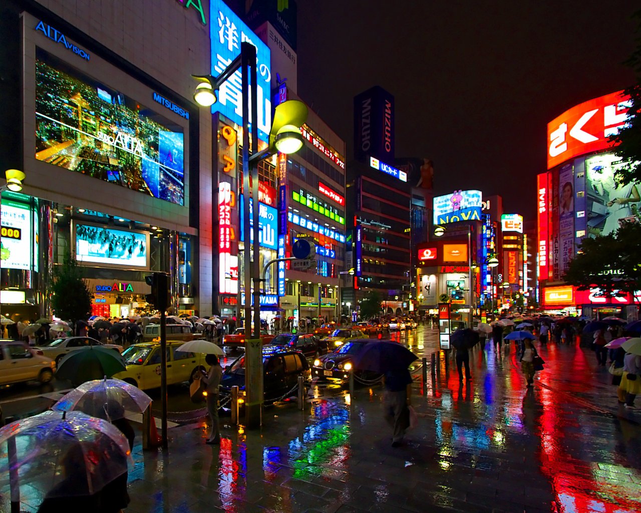 Tokyo City At Night - 1280x1024 Wallpaper 