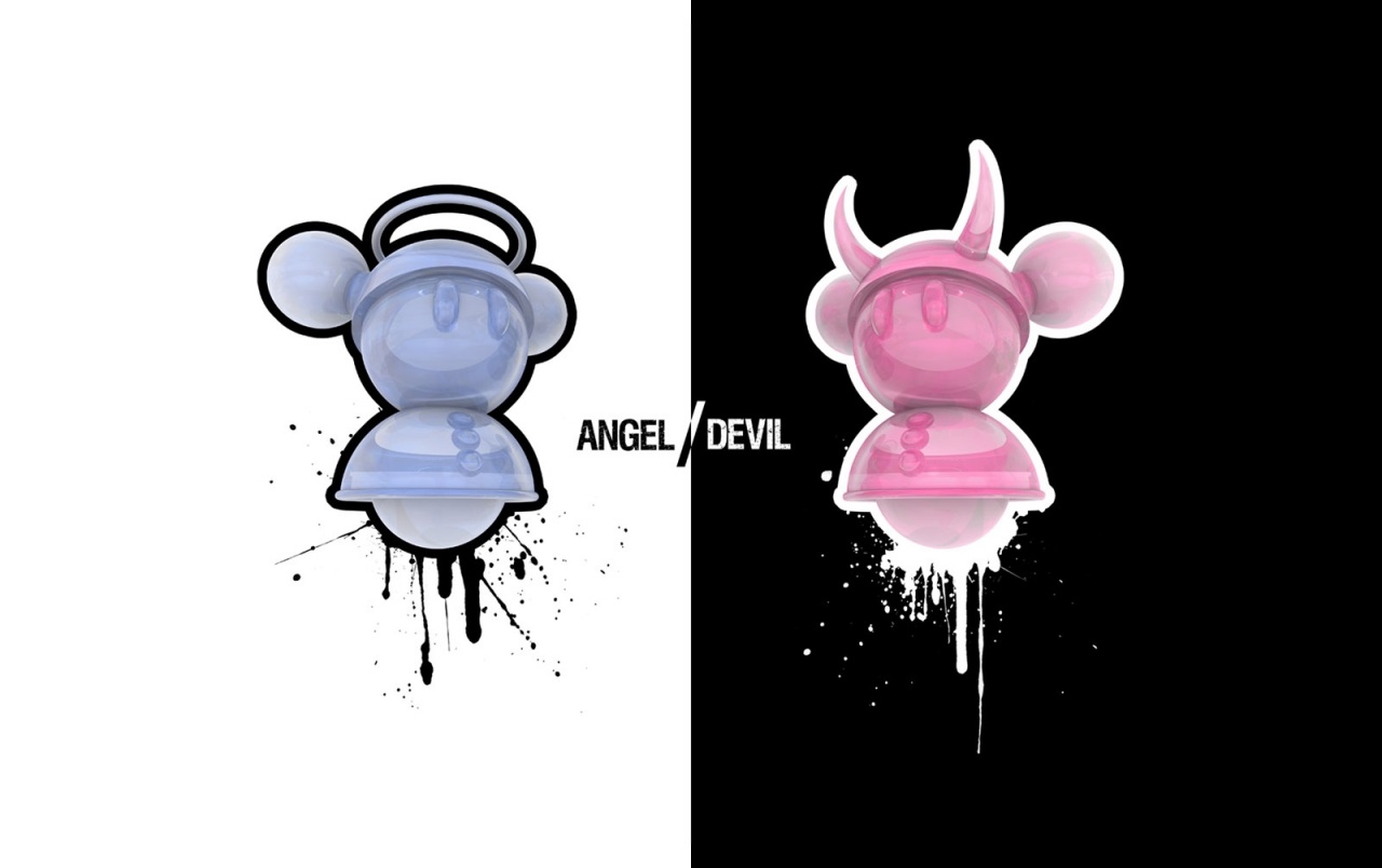 Angel And Devil Wallpapers - Angel Devil Twitter Header - HD Wallpaper 