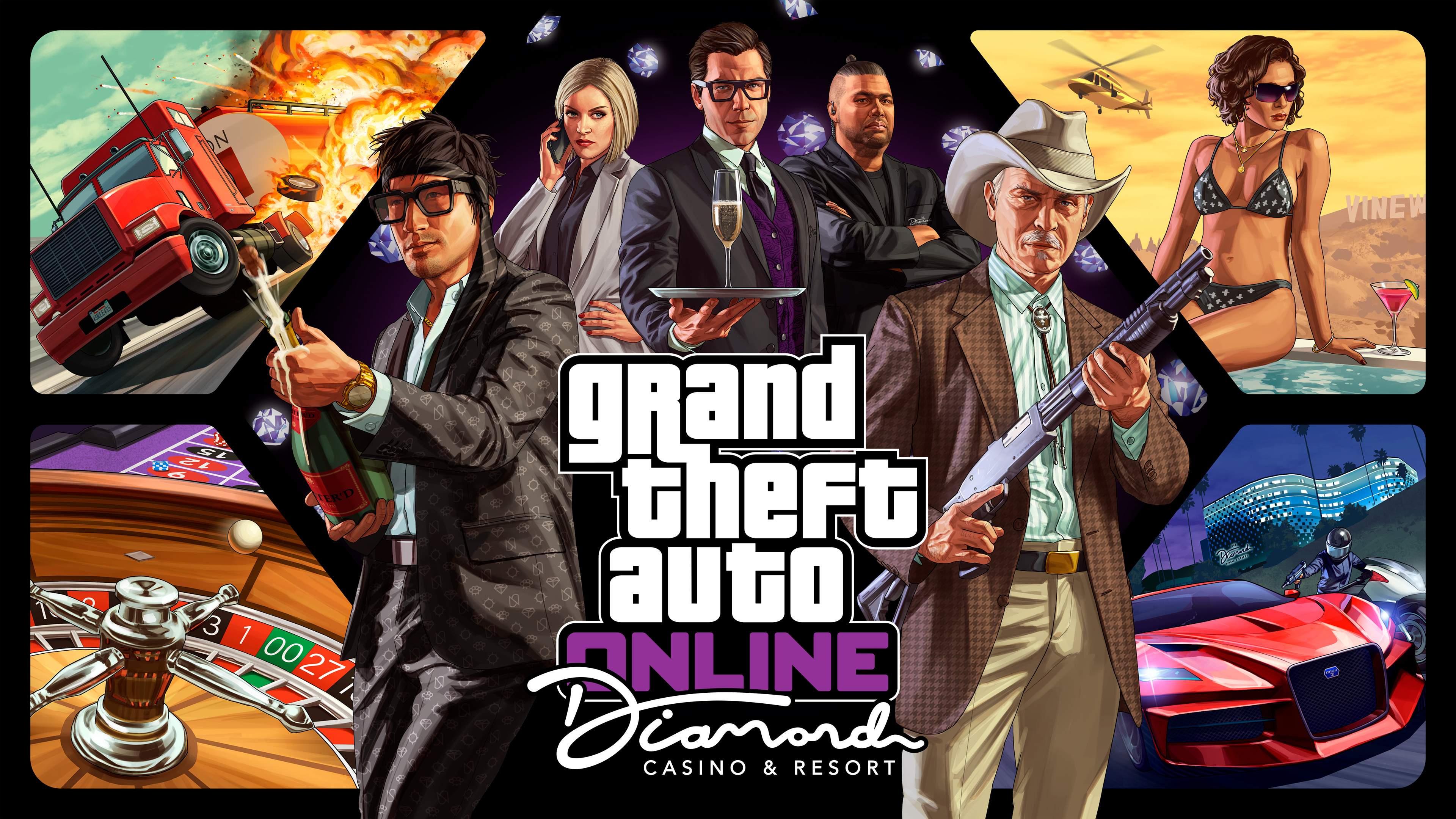 Photo Wallpaper Art, Casino, Grand Theft Auto V, Gta - Gta Online The Diamond Casino & Resort - HD Wallpaper 