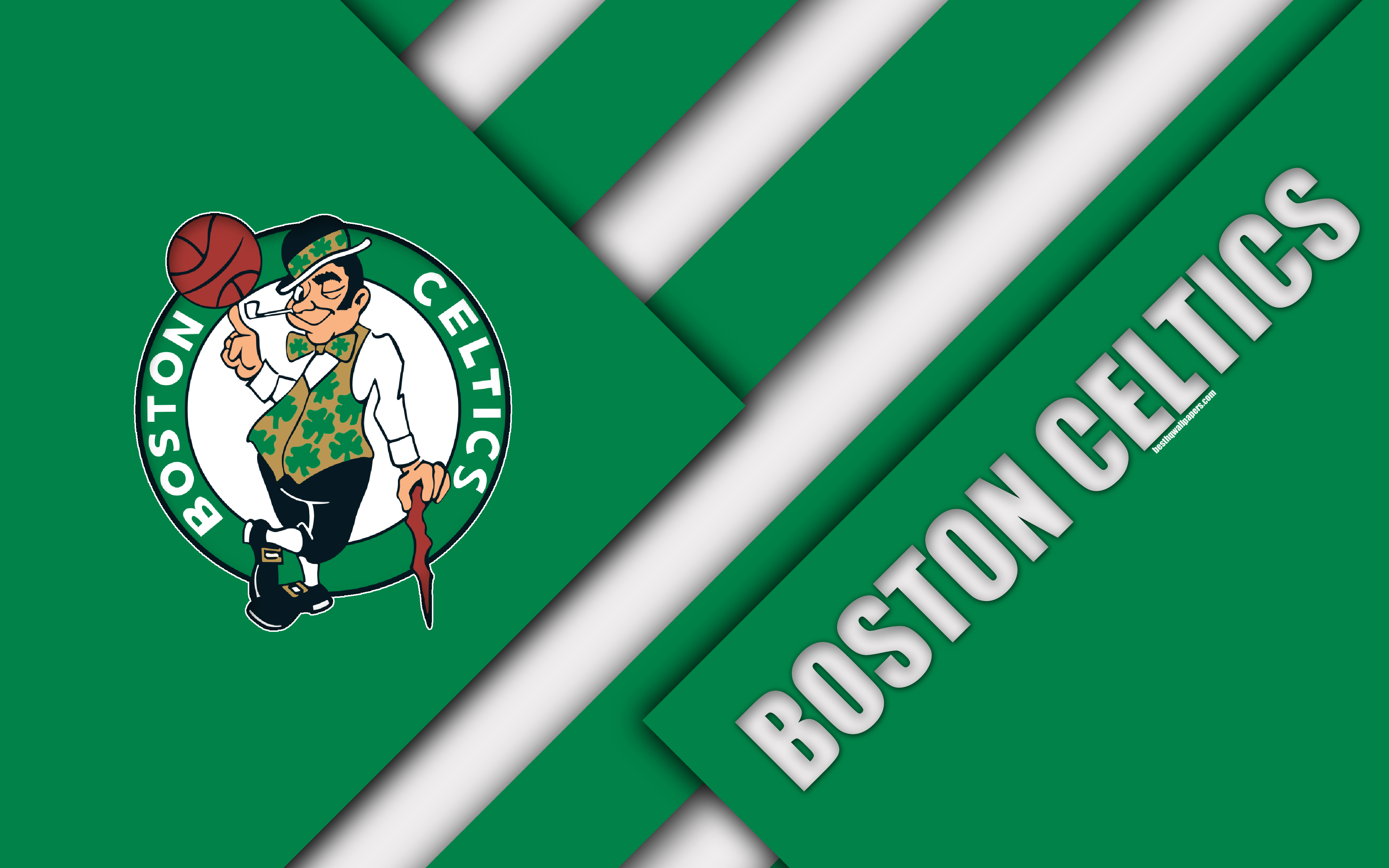 Boston Celtics, 4k, Logo, Material Design, American ...