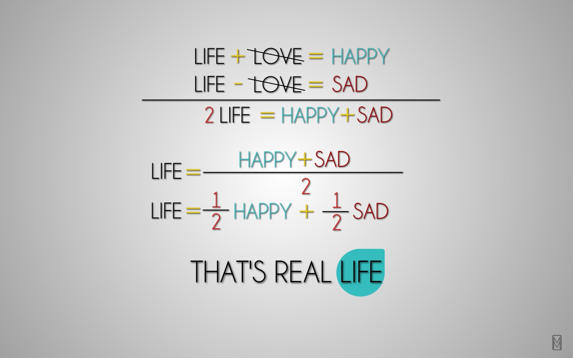 Life Is A Maths Equation - HD Wallpaper 