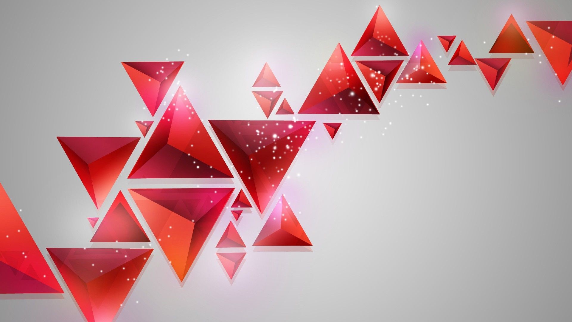 1920x1080, Abstract Minimalism Geometry Triangles Wallpaper - Geometric Abstract Red Background - HD Wallpaper 