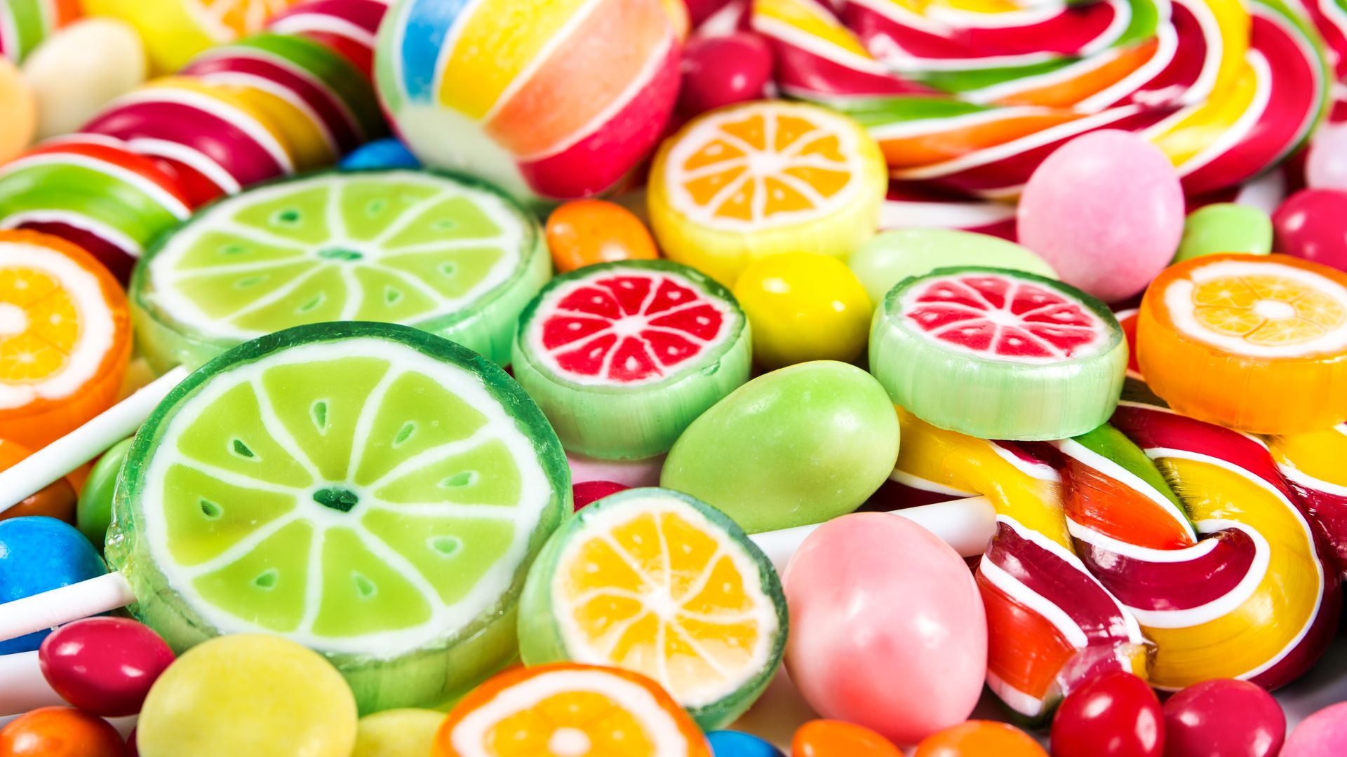 Multi Shape And Color Sweet Candies - Candy Wallpaper Hd - HD Wallpaper 