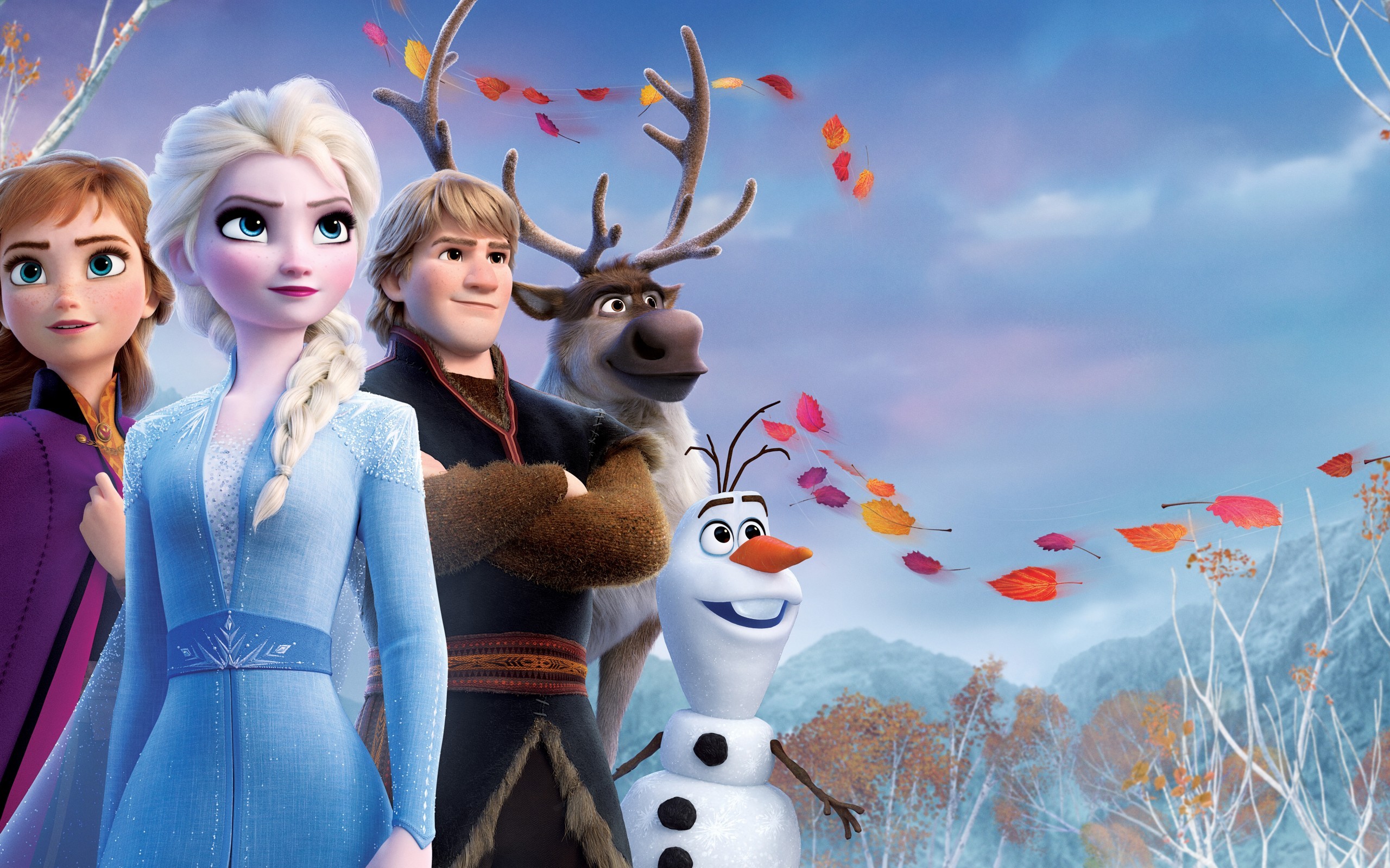 Queen Elsa, Kristoff, Frozen 2, Anna, Olaf, Animation - Frozen 2 Wallpaper Hd - HD Wallpaper 