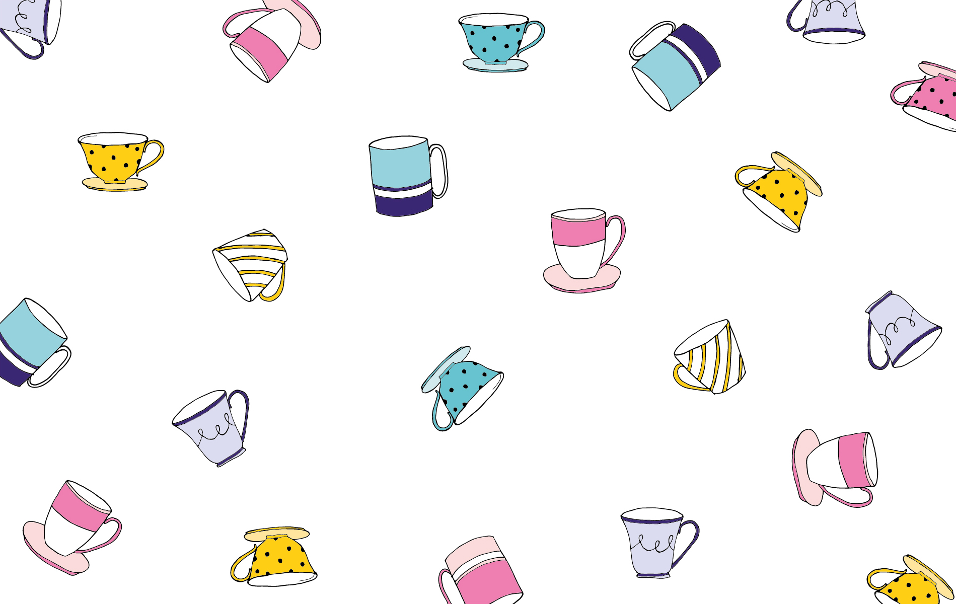 Tea Cups - HD Wallpaper 