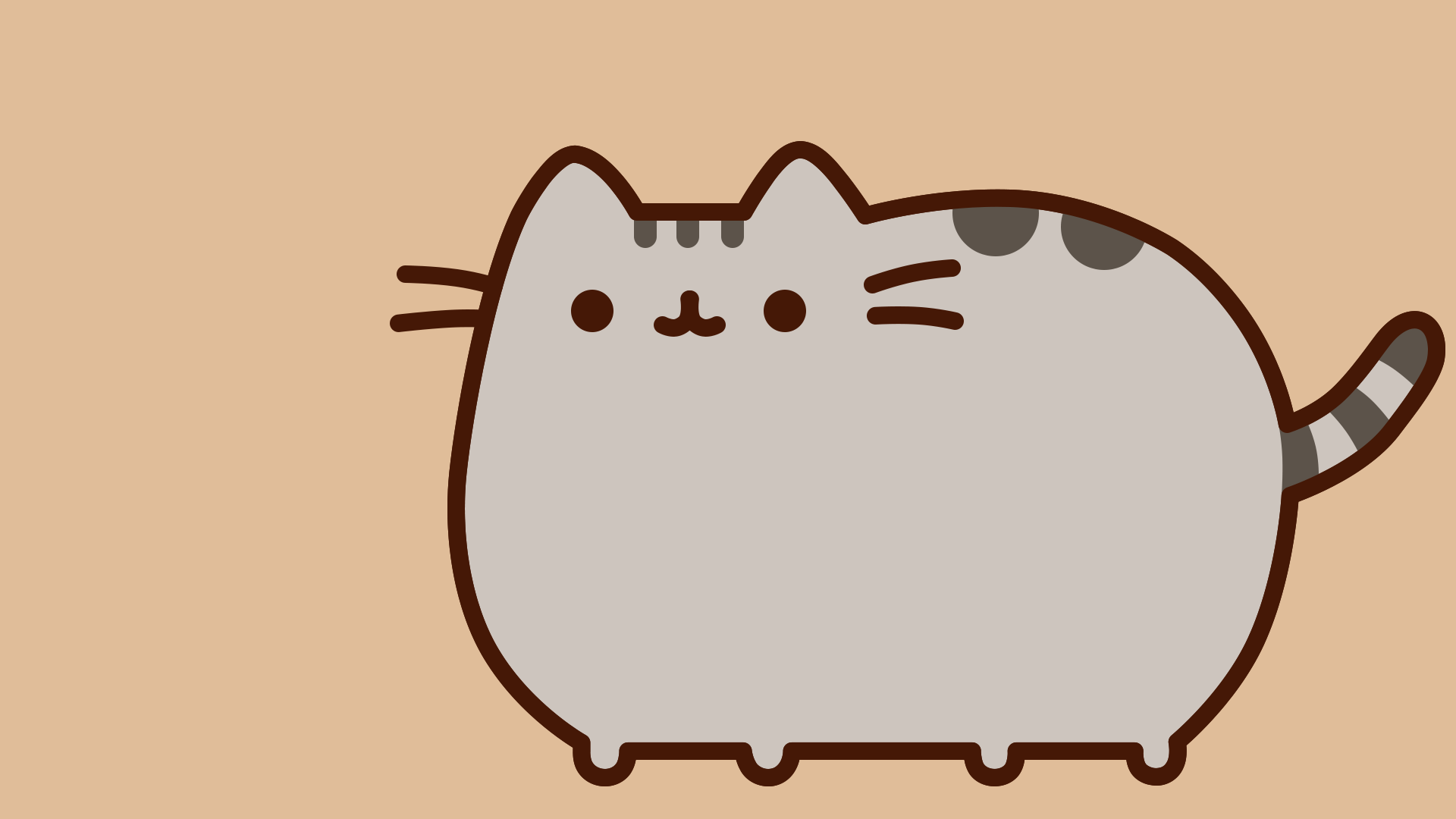 Anime Cute Cat Animation - HD Wallpaper 