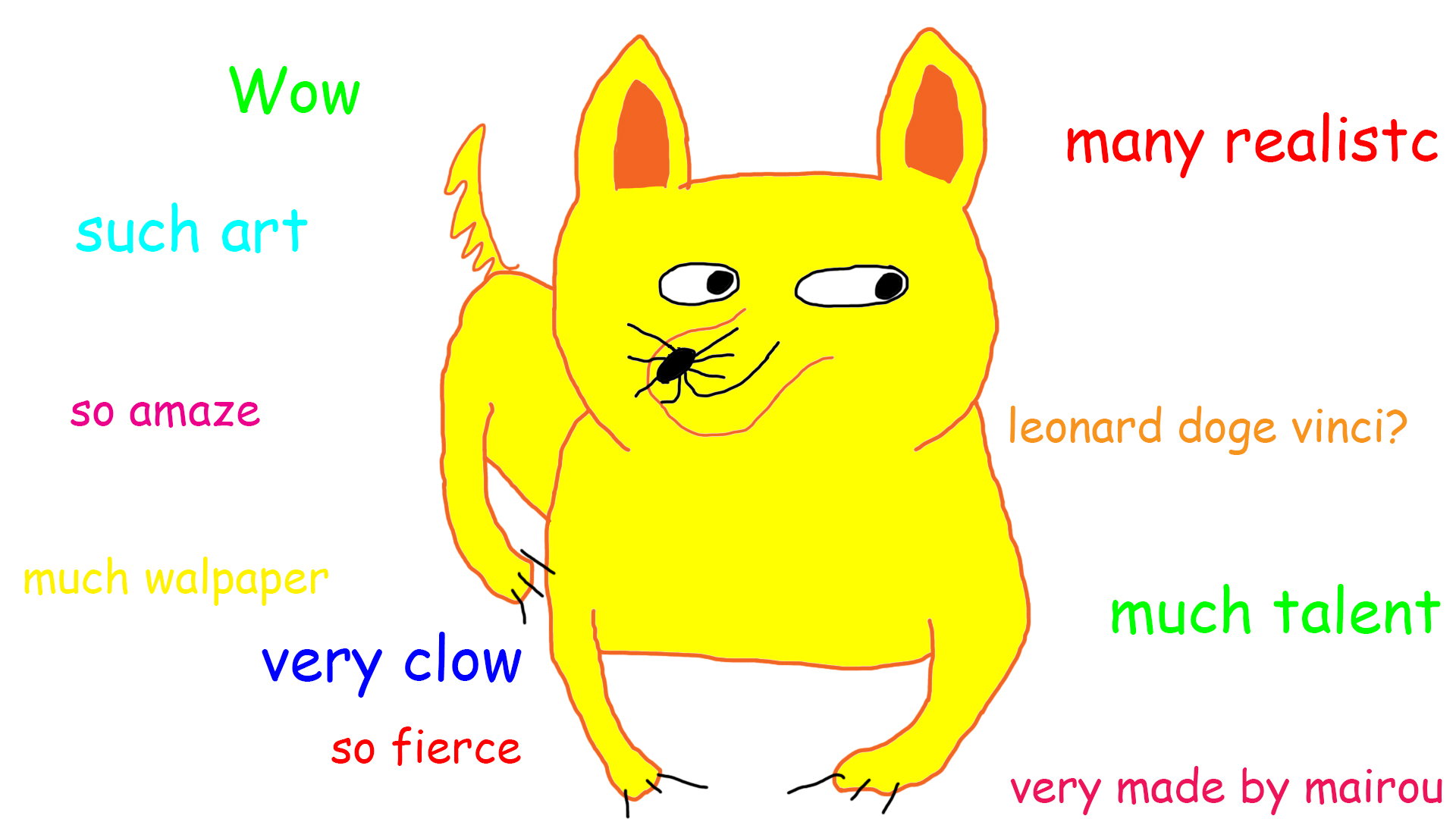 Wow Many Realistc Such Art So Amaze Leonard Doge Vinci - Doge Meme Drawing - HD Wallpaper 