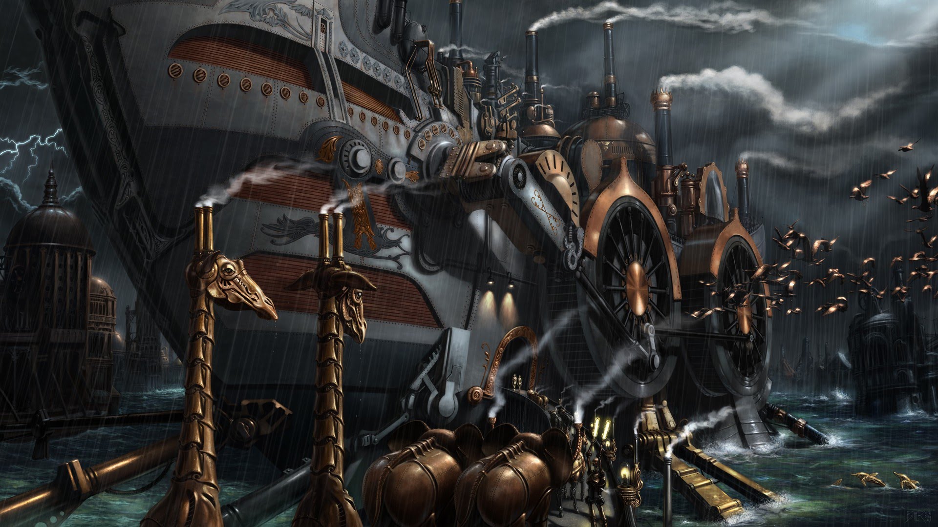 Steampunk Sci Fi - HD Wallpaper 