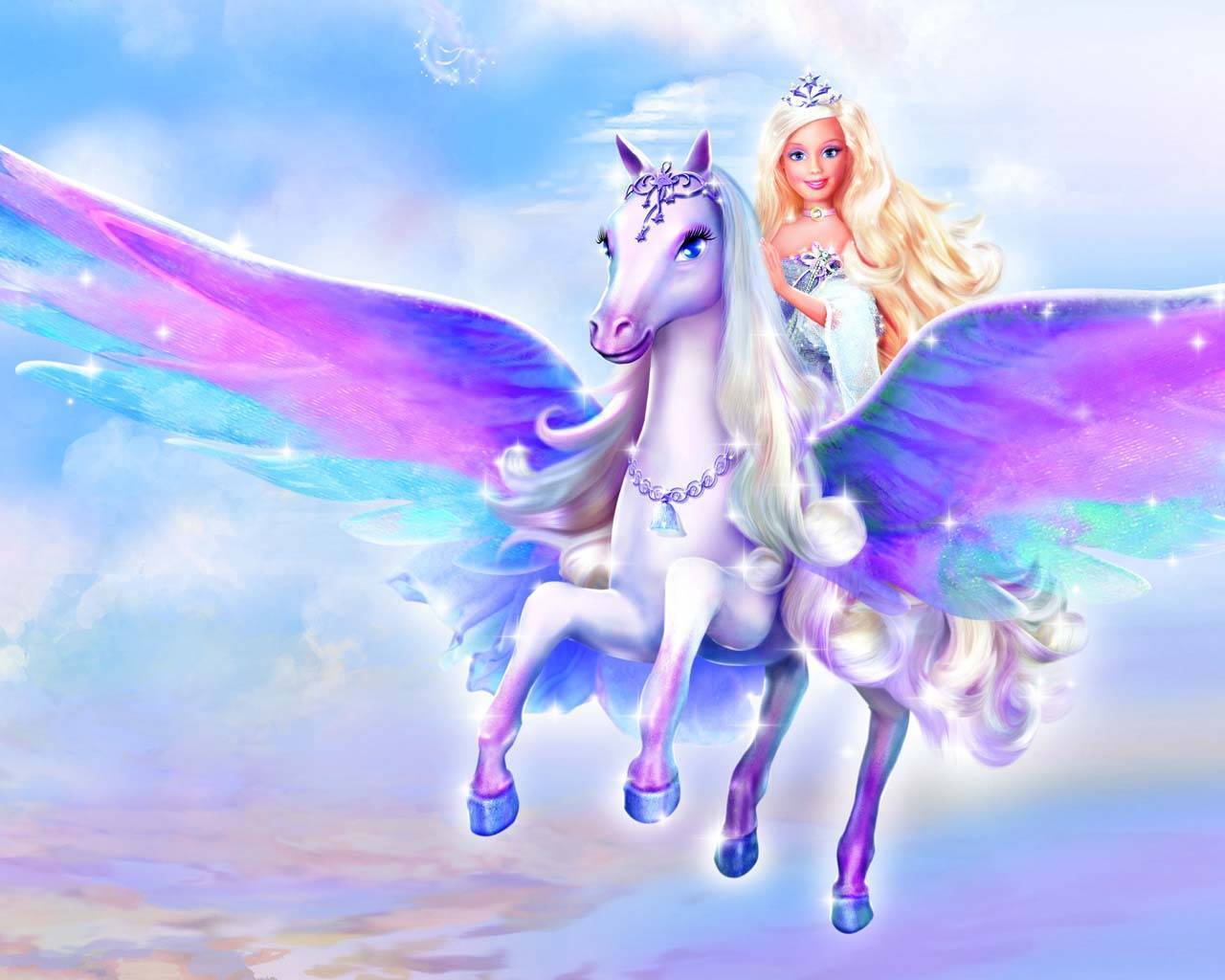 Barbie Movie Wallpaper Hd - Barbie On A Unicorn - HD Wallpaper 