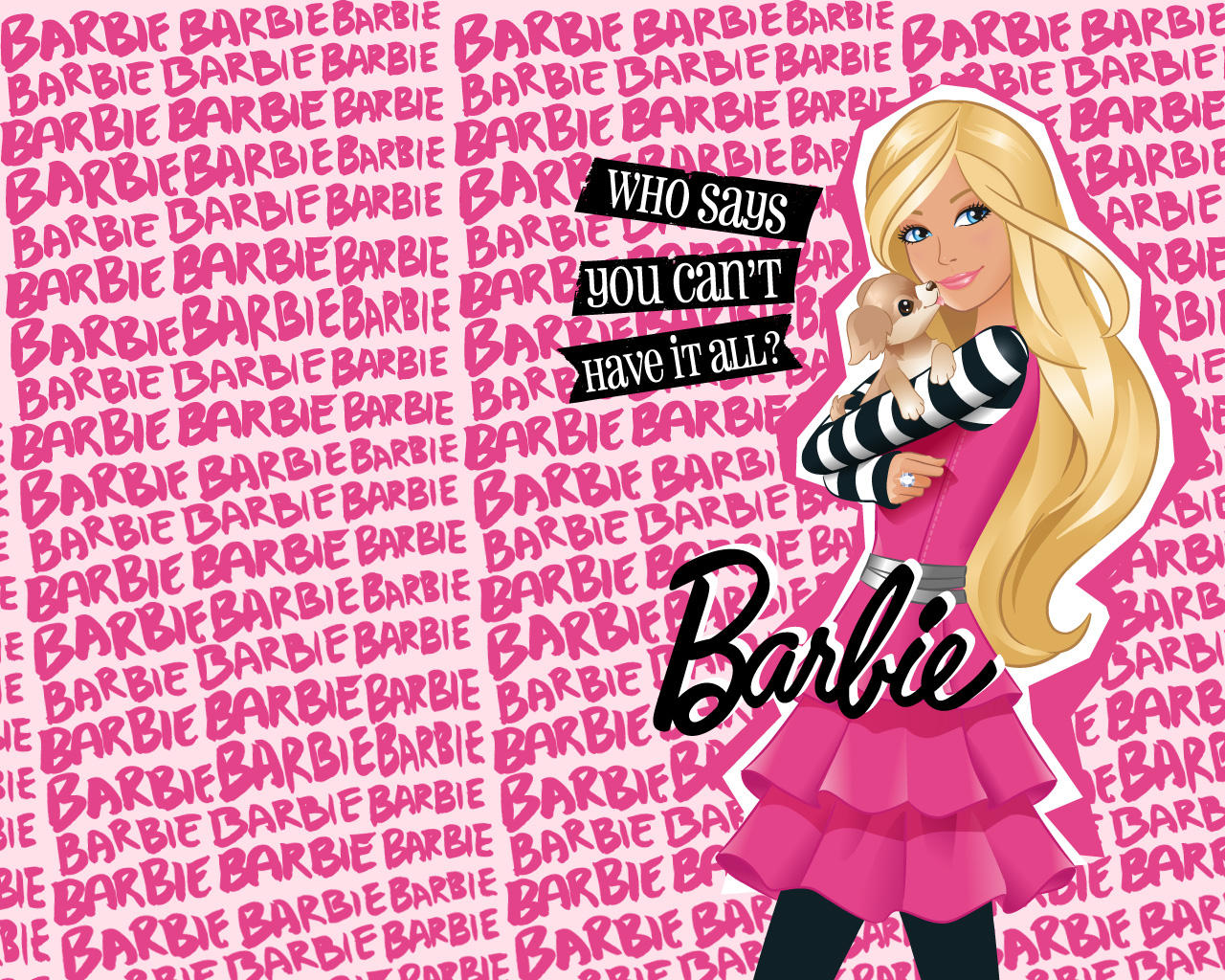 Barbie Wallpaper - Pink Wallpaper Barbie - HD Wallpaper 