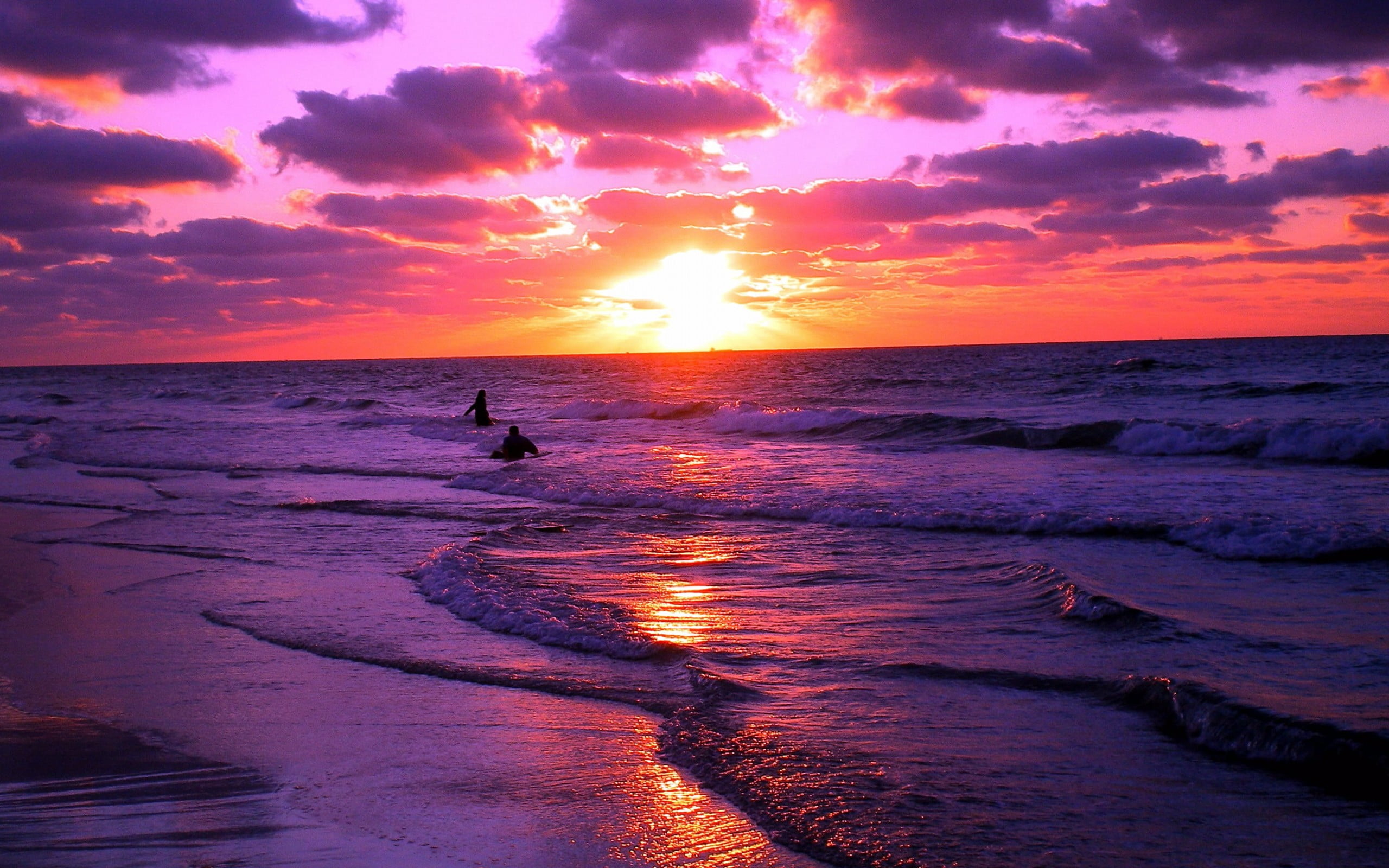 Sunset Cancun Mexico Beach - HD Wallpaper 