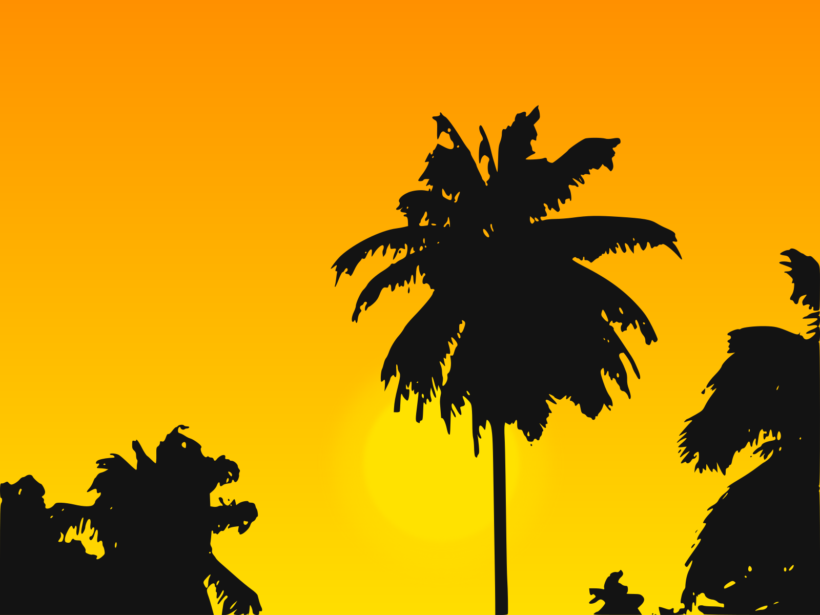 Tropical Sunset - Palmeiras De Coco Pôr Do Sol - HD Wallpaper 