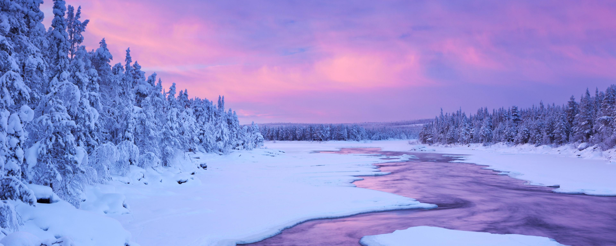 Winter Sunset - HD Wallpaper 