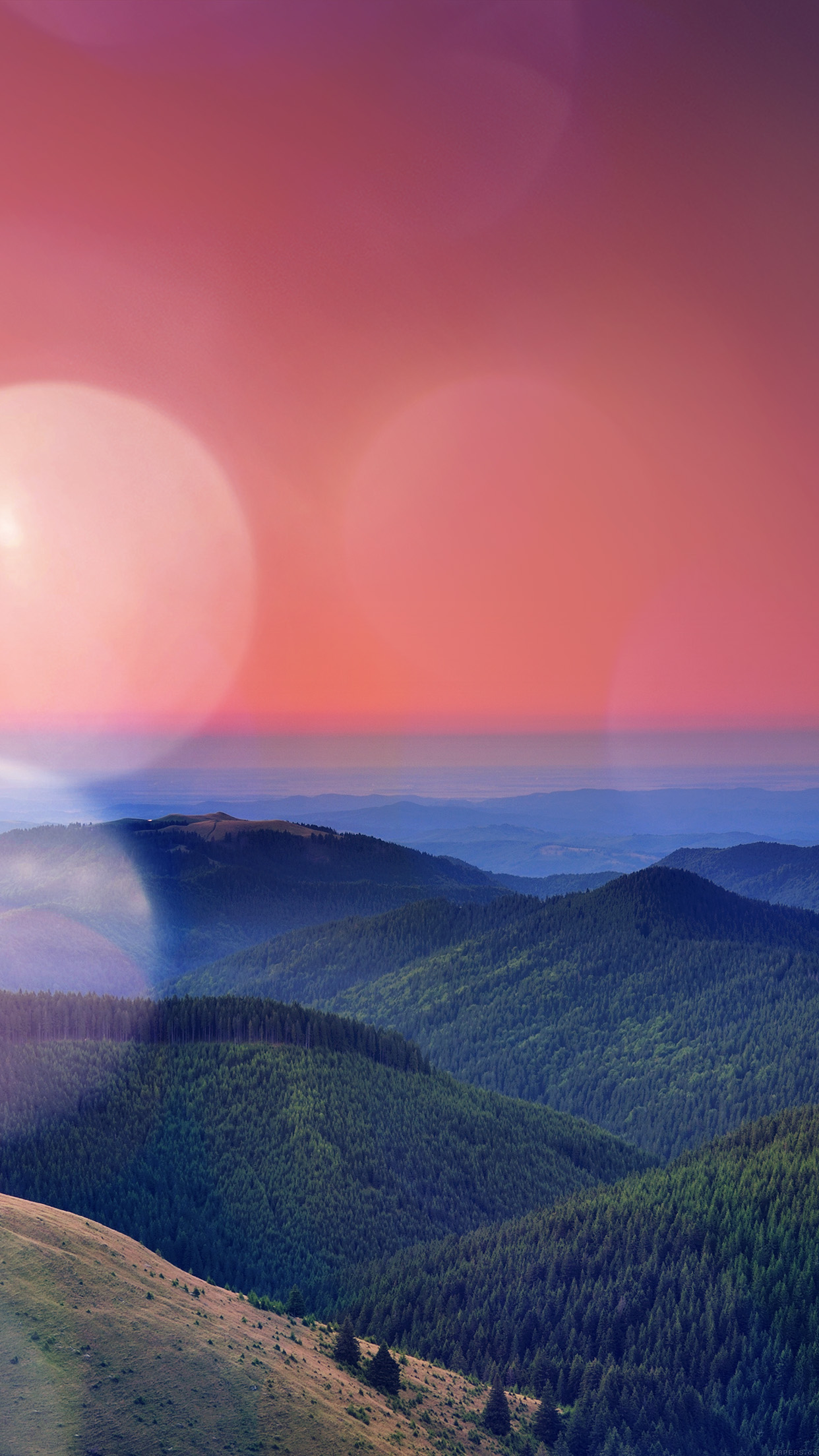 Romania Nature Mountain Sunset Sky Beatiful Flare Android - Iphone 6 - HD Wallpaper 