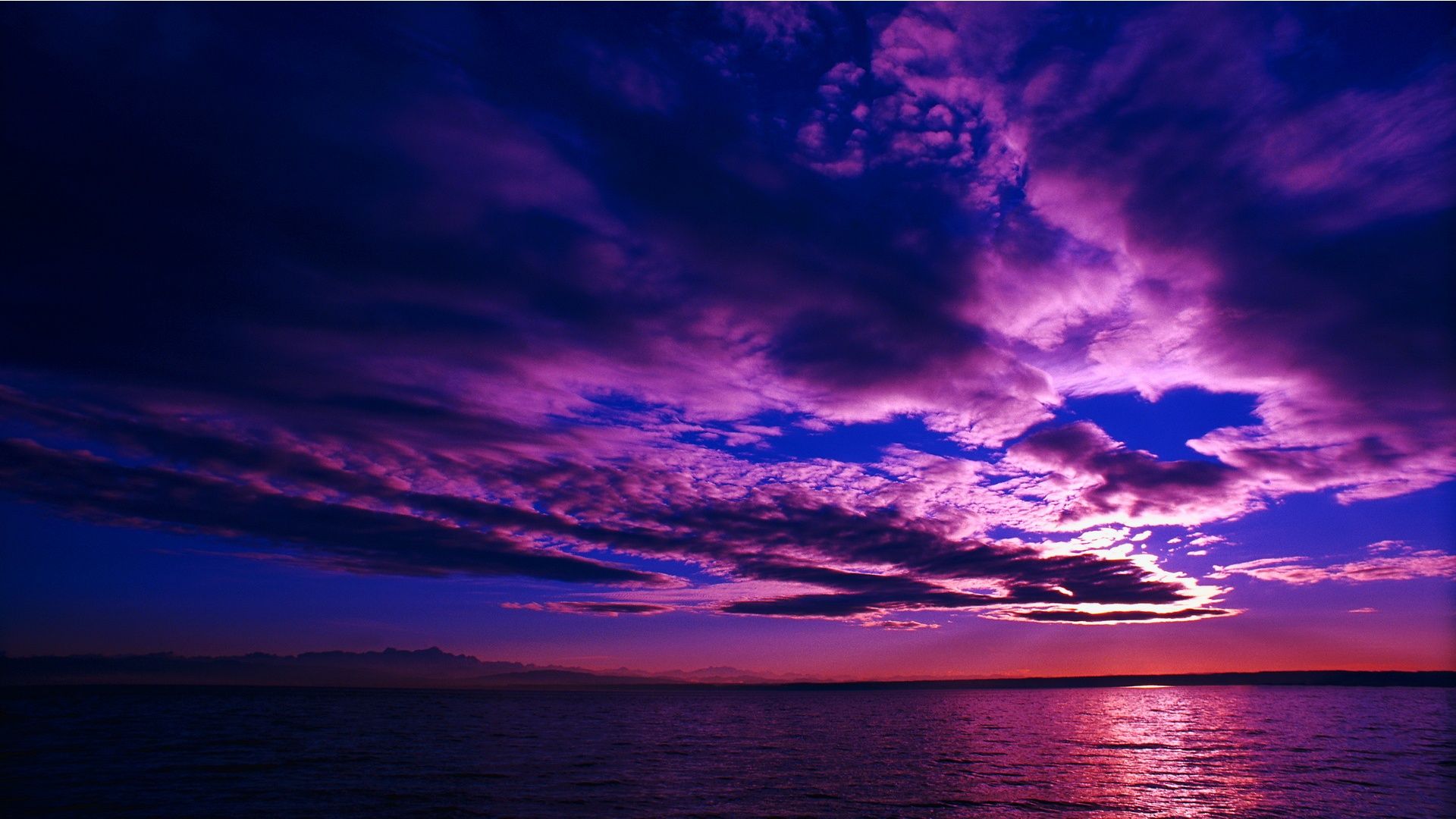 Purple Sunset Wallpaper Hd - HD Wallpaper 