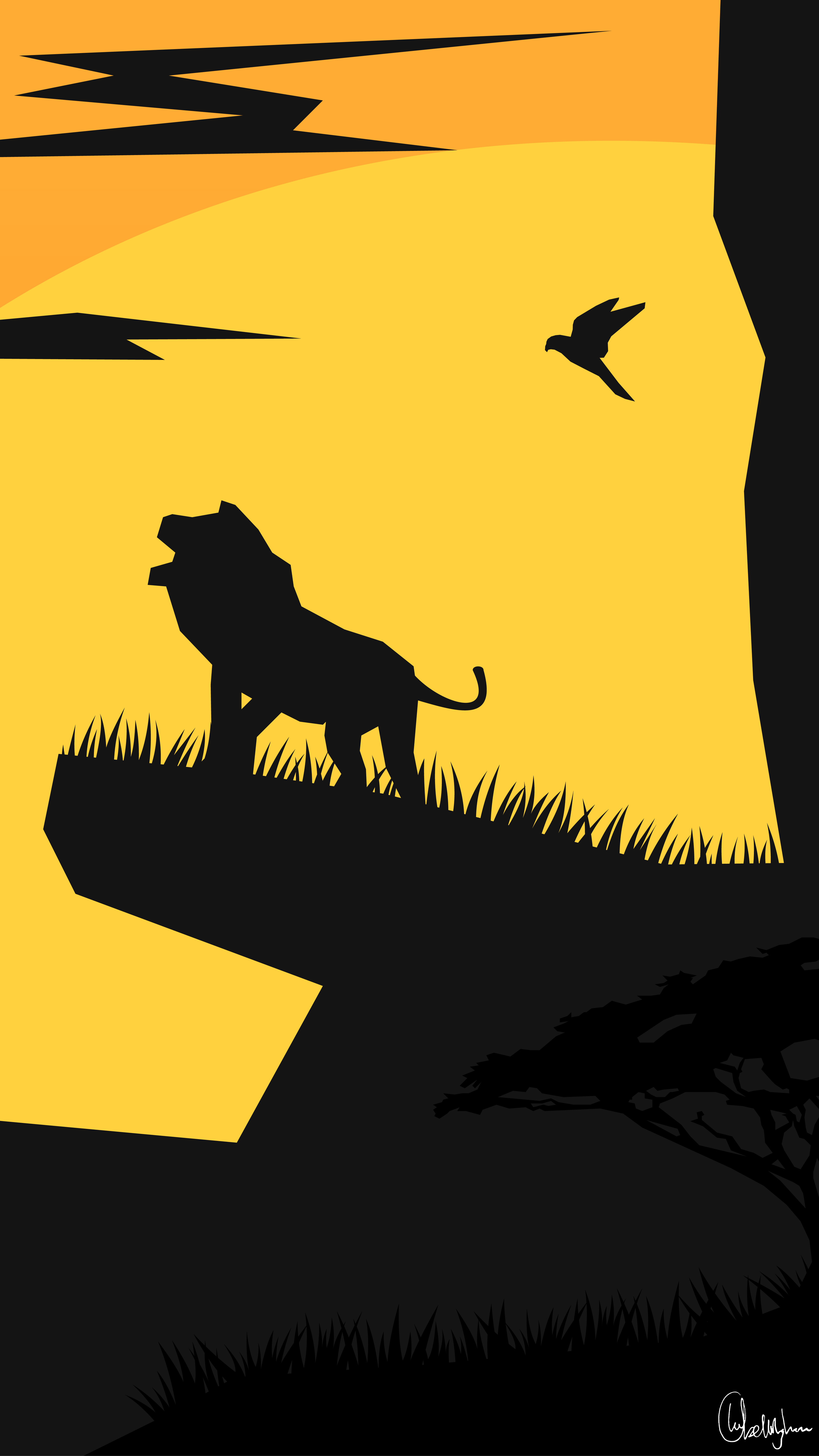 Pride Rock Lion King Silhouette - HD Wallpaper 