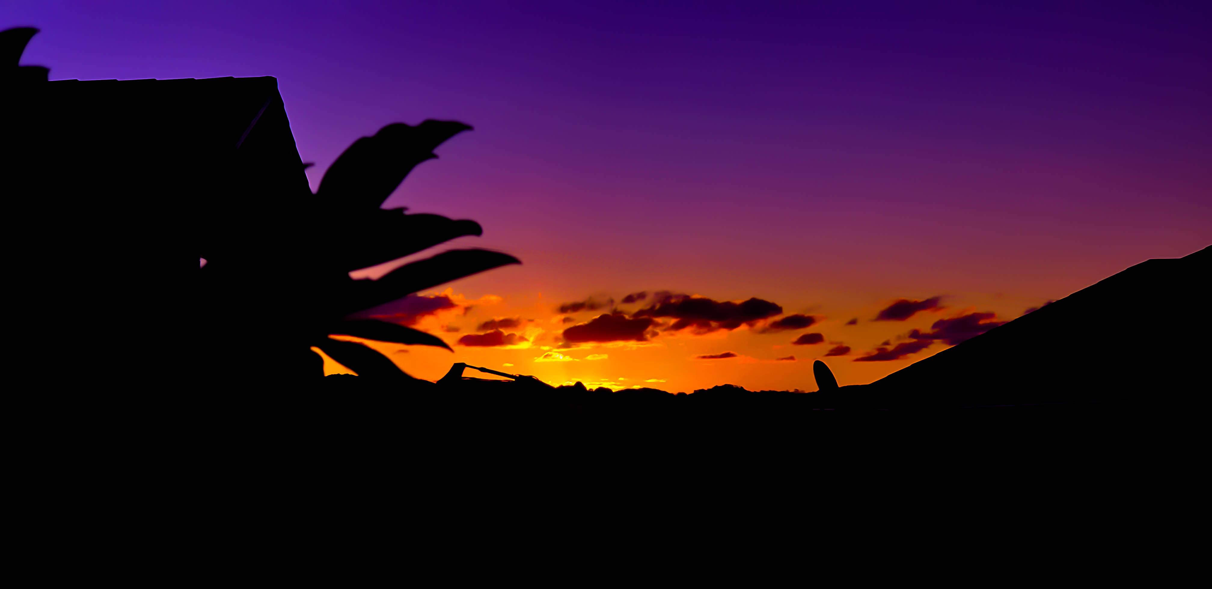 Purple Sunset Wallpaper - Purple Orange Wallpaper 4k - HD Wallpaper 