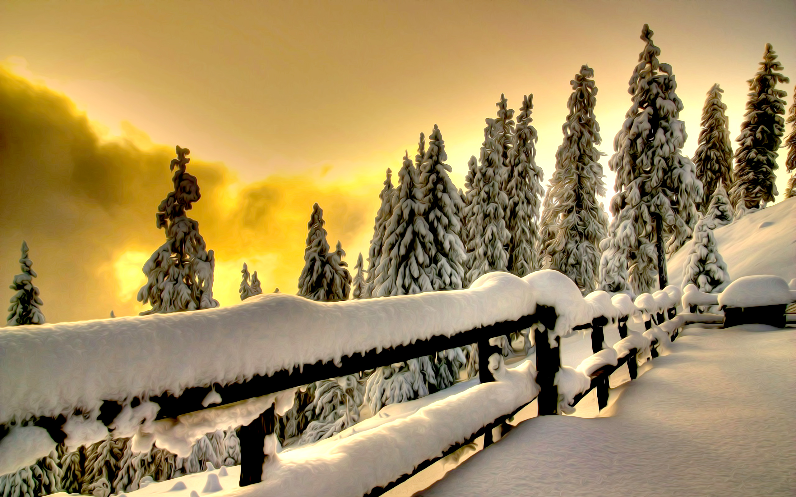 Natural Winter Background Hd - HD Wallpaper 