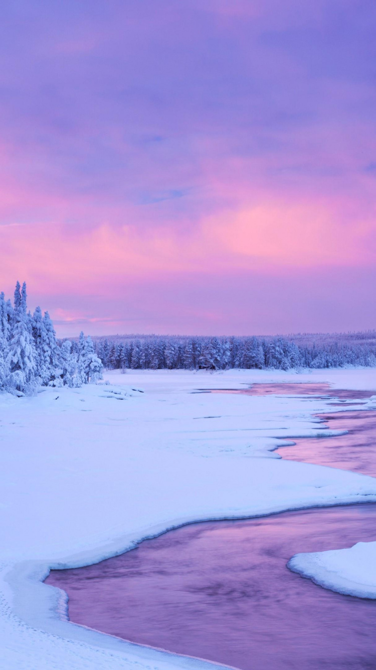 Iphone Winter Sunset Backgrounds - HD Wallpaper 