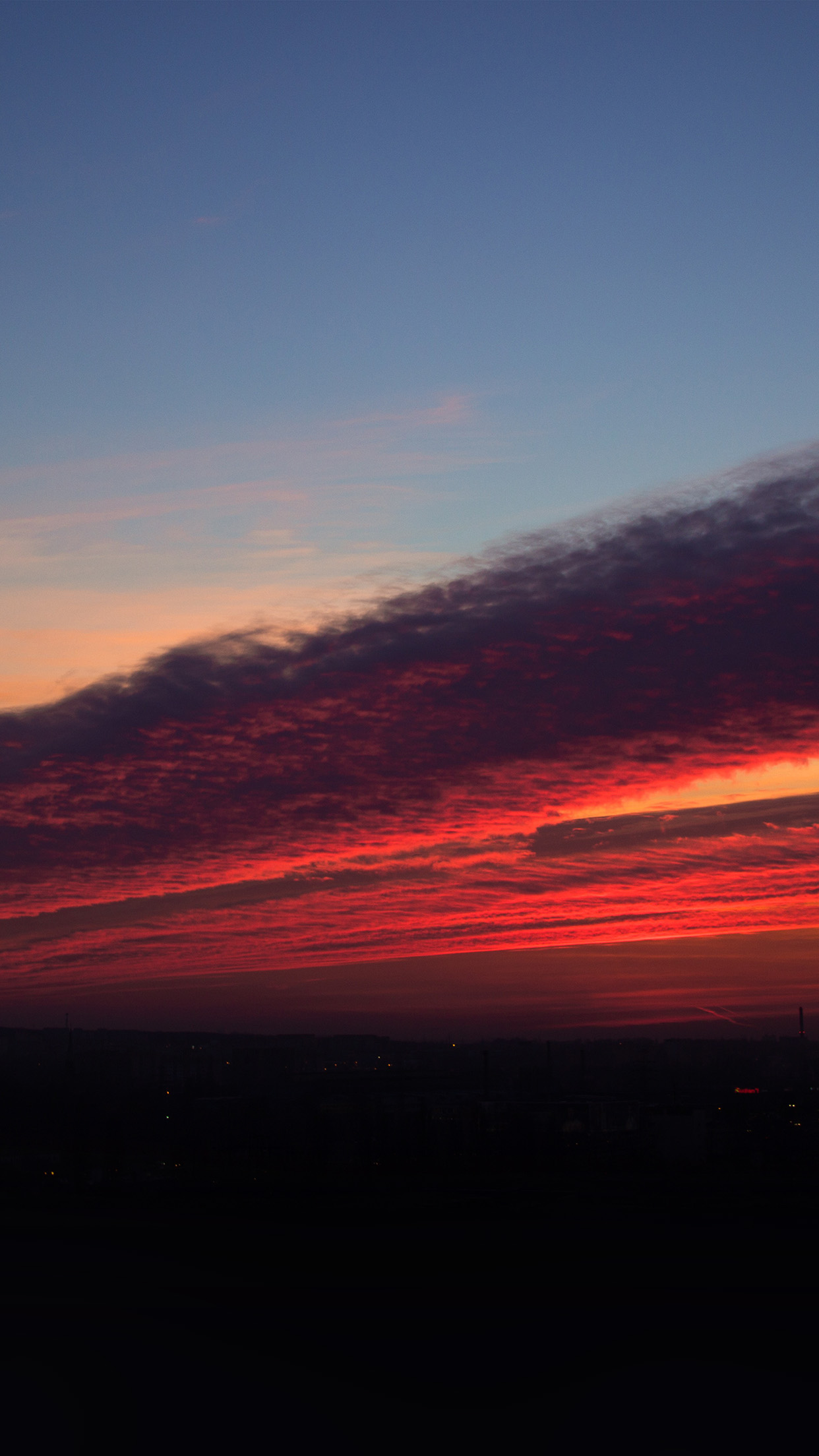 Sky Sunset Cloud Red Nature Android Wallpaper - Sunset Wallpaper Iphone 7 - HD Wallpaper 