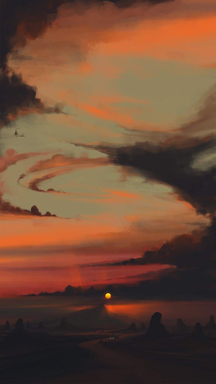 Aesthetic Sunset Wallpaper Iphone - HD Wallpaper 