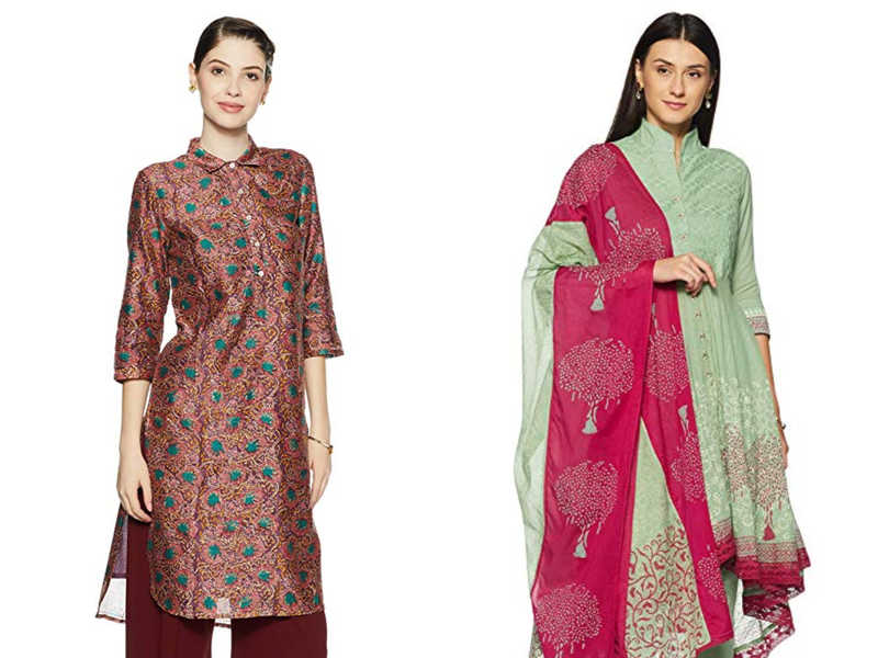 7 Beautiful Ethnic Wear Ideas For The Festive Season - Fabindia Silk Kurta Women - HD Wallpaper 