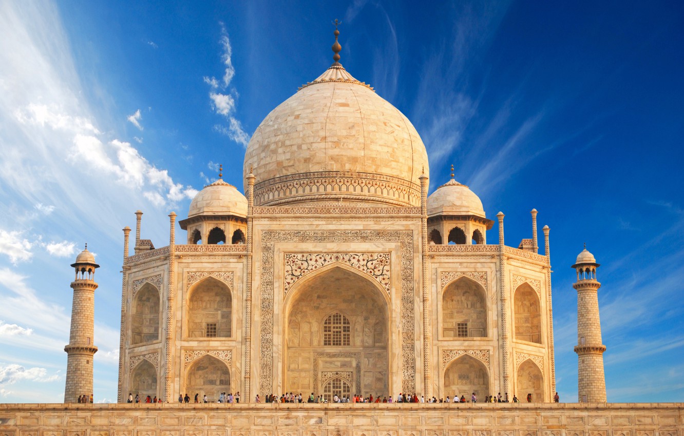 Photo Wallpaper Castle, India, Monument, Temple, Taj - Taj Mahal - HD Wallpaper 