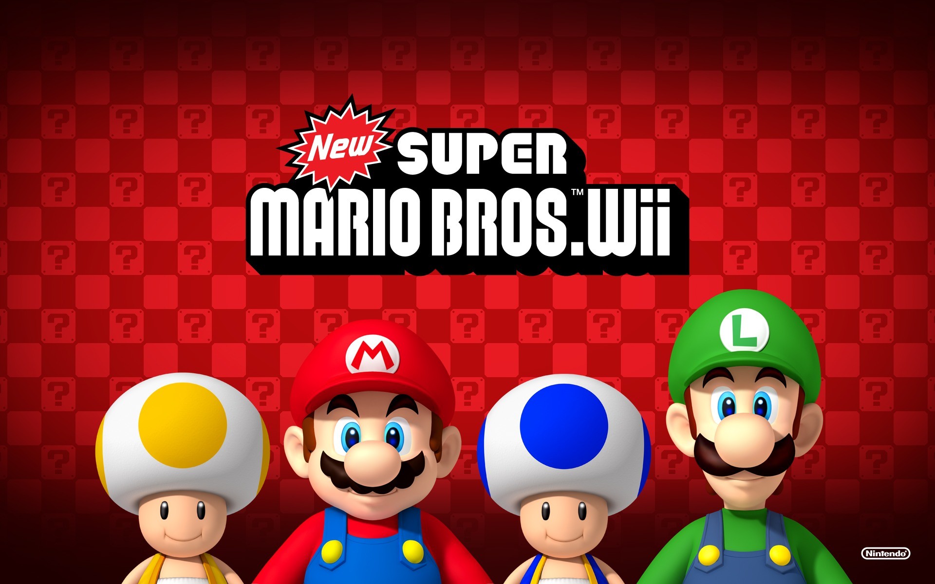 Super Mario Luigi Wallpaper - New Super Mario Bros Wii - HD Wallpaper 