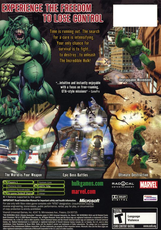 Hulk Ultimate Destruction Cover - HD Wallpaper 