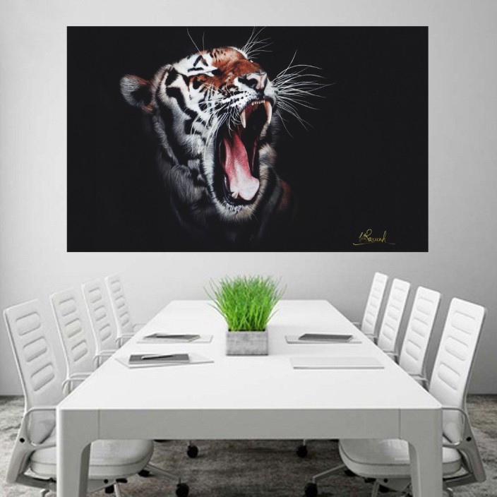 Interior Of Bedrooms With Wallpapers Posters Nature - HD Wallpaper 