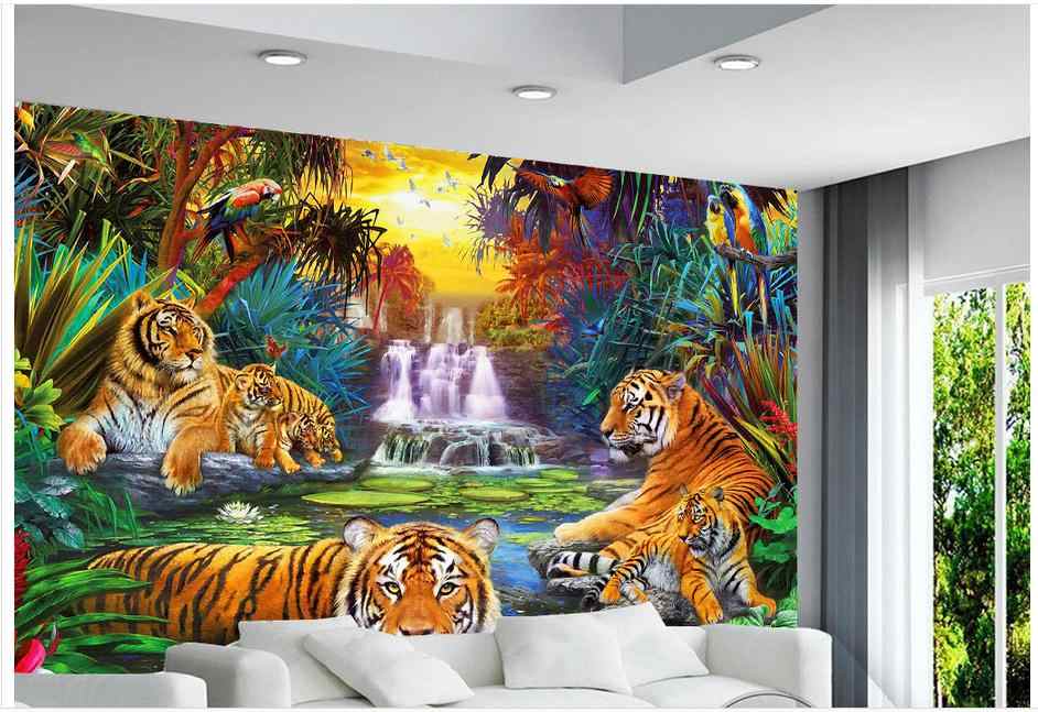 Custom Photo Wallpaper 3d Wall Mural Wallpaper Mediterranean - Tiger's Eden Eurographics - HD Wallpaper 