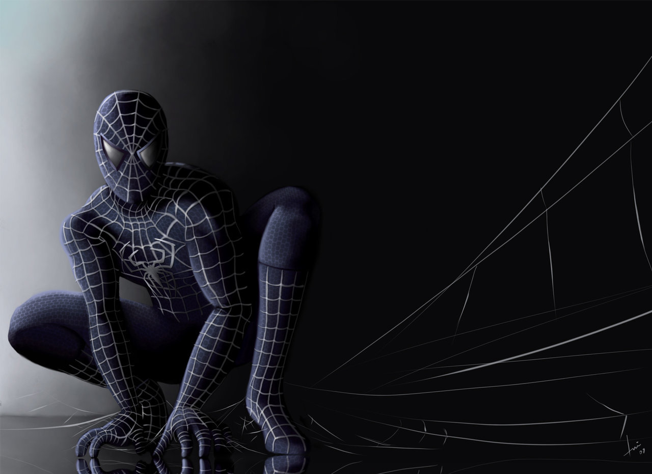 Spiderman Wallpaper - Spidrman Black Wallpaper Hd - HD Wallpaper 