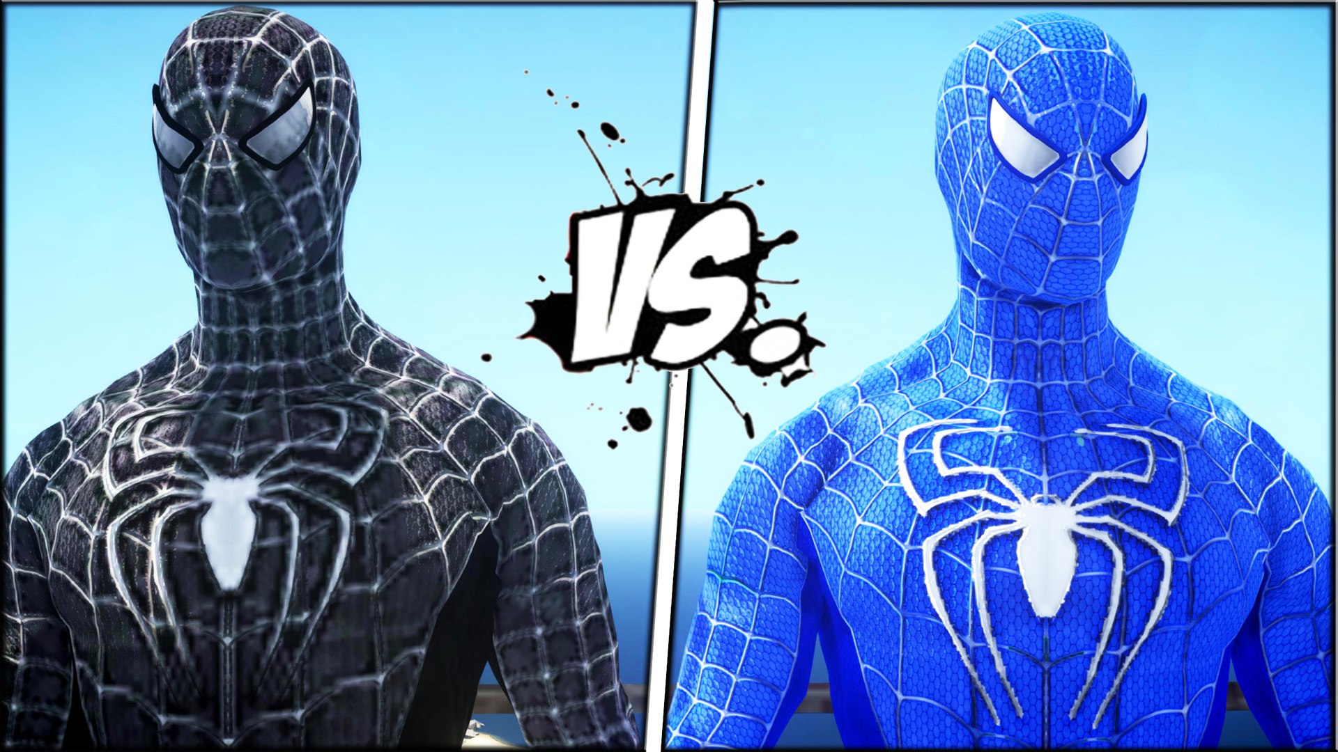 Black And Blue Spiderman - HD Wallpaper 