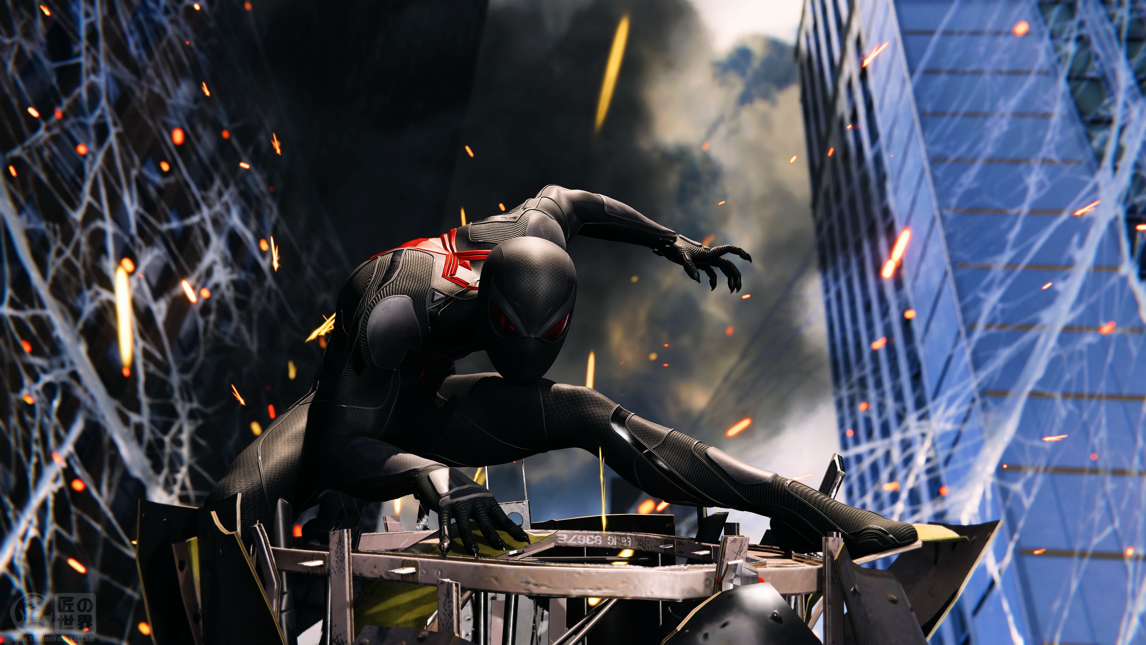 Spider Man Ps4 Dark Suit - HD Wallpaper 