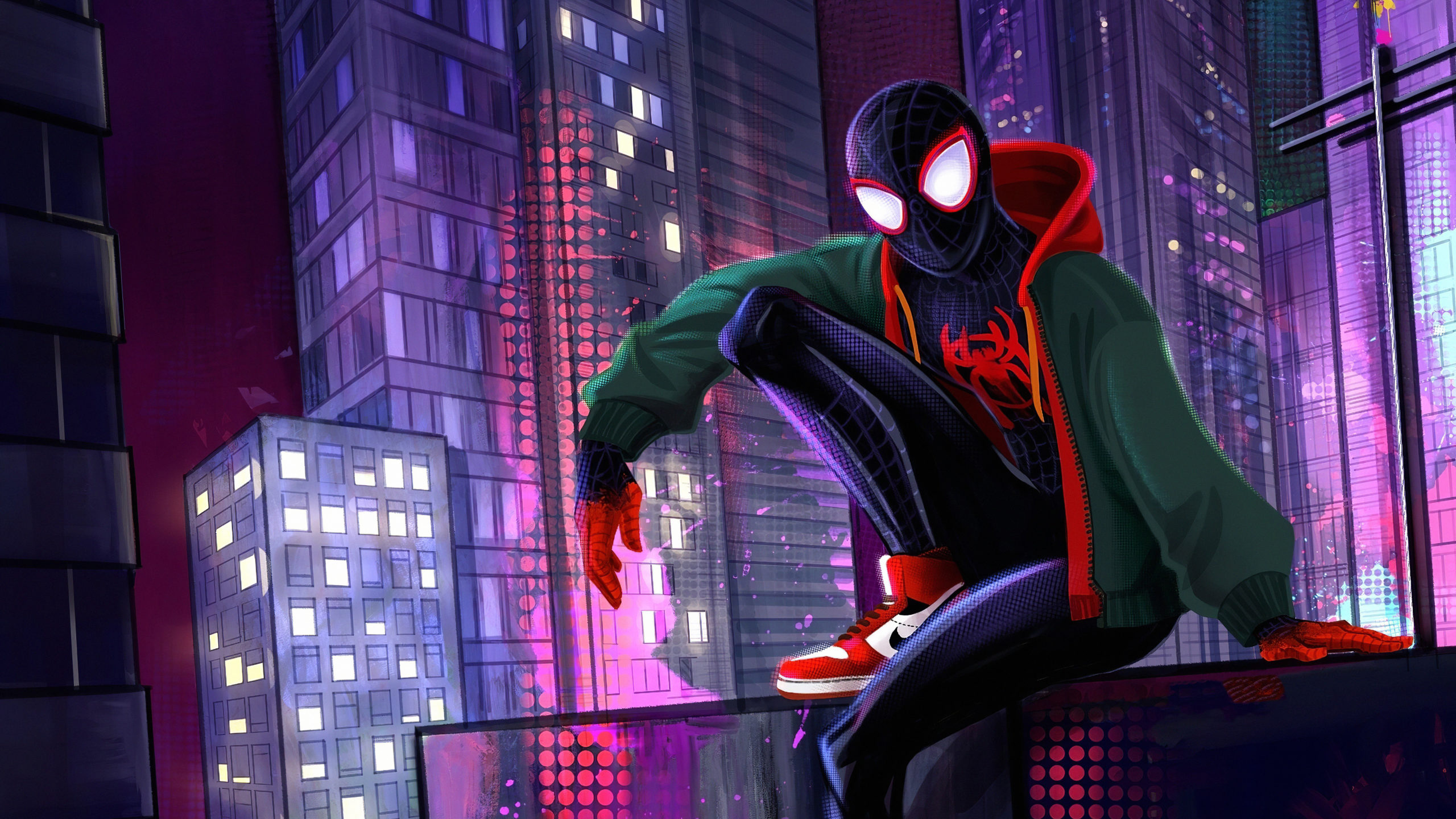 Spider Man 4k Miles 5k Scaled - Spider Man Miles Morales Iphone - HD Wallpaper 