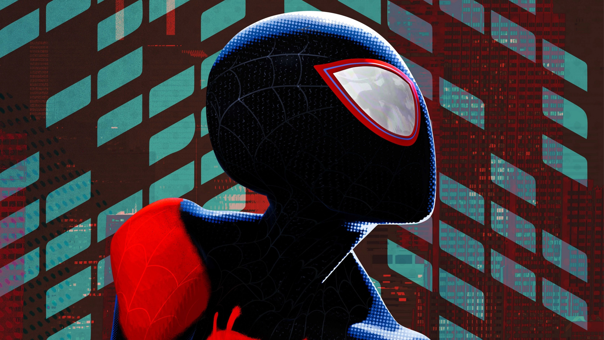Miles Morales, Black Suit, Spider Man - Homem Aranha No Aranhaverso - HD Wallpaper 