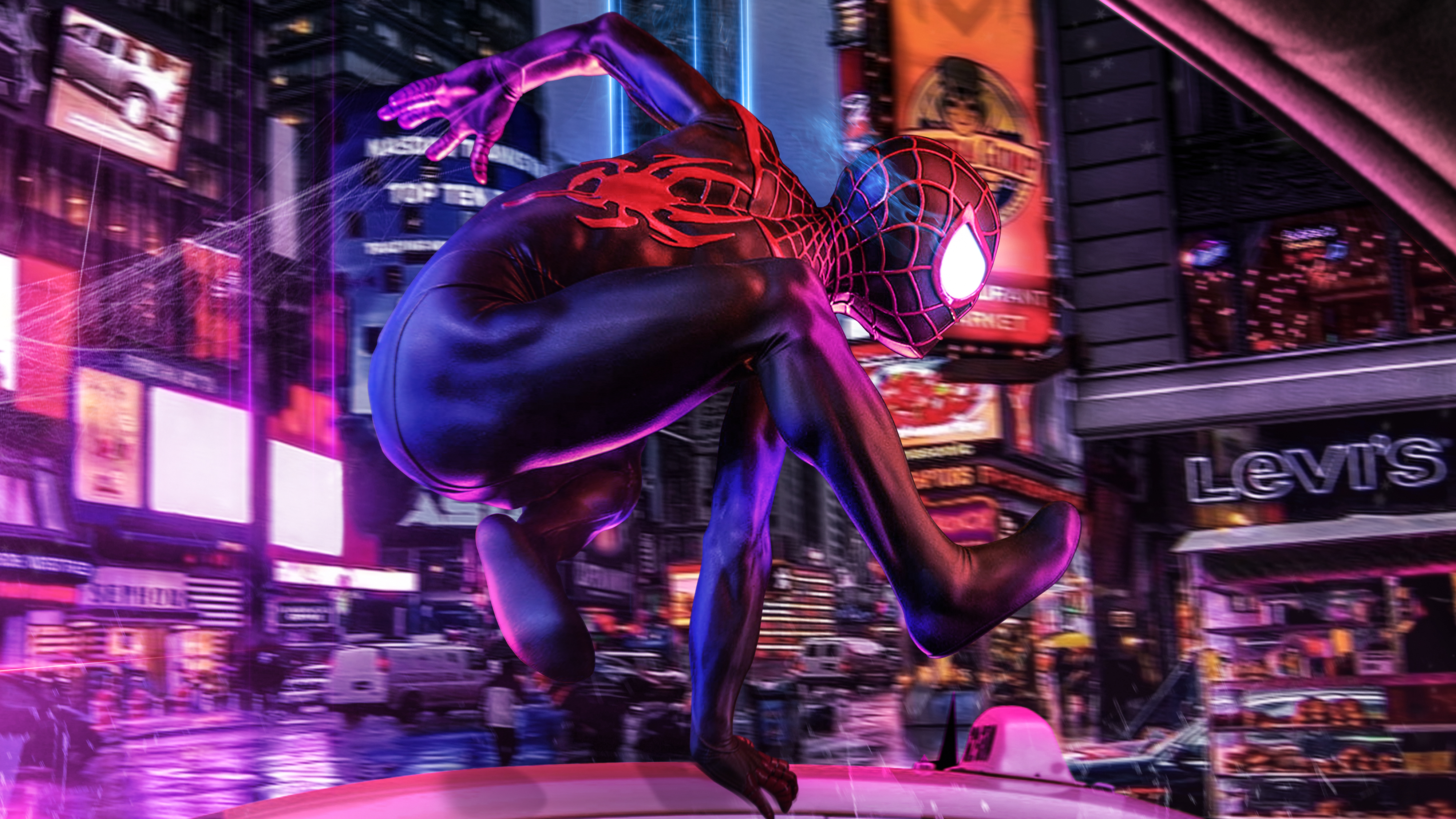 Spider Man Into The Spider Verse 4k - Spider Man Into The Spider Verse - HD Wallpaper 