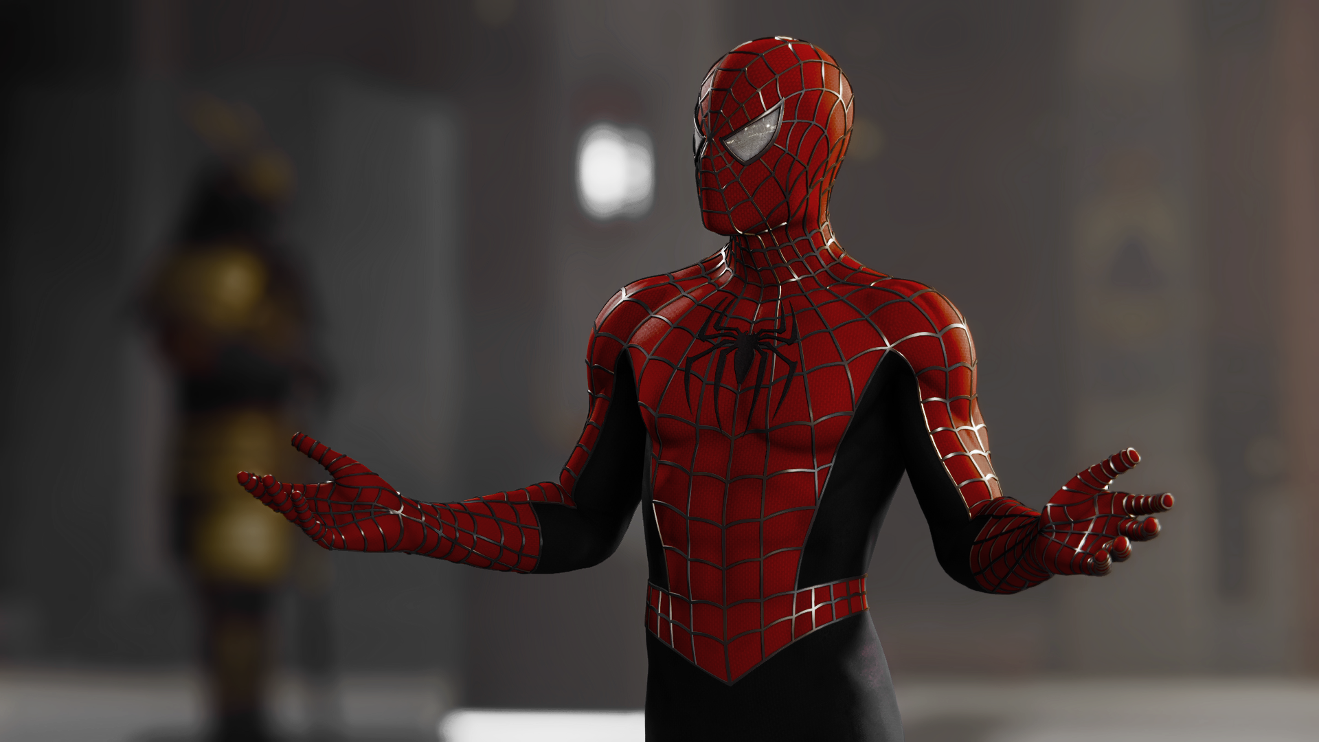 Spider Man Ps4 Black And Red 19x1080 Wallpaper Teahub Io