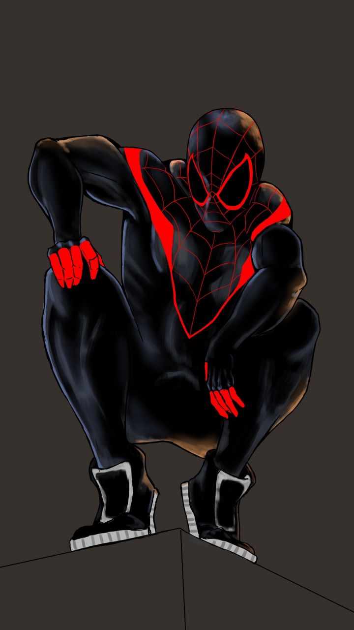 Wallpaper, Spiderman, Minimal, Great, Black, Artwork, - Full Hd Black Spider Man - HD Wallpaper 