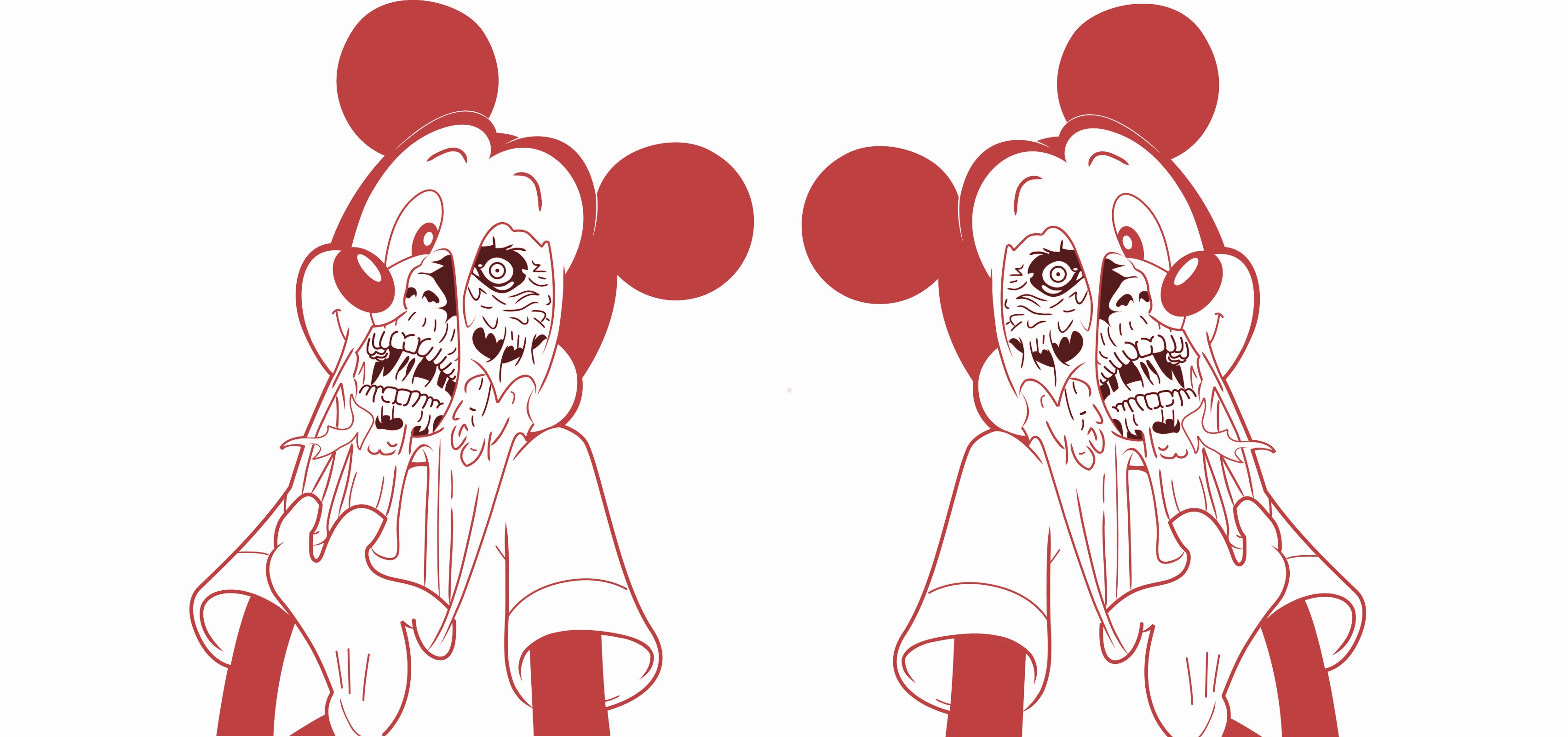 Creepy Mickey Mouse - HD Wallpaper 