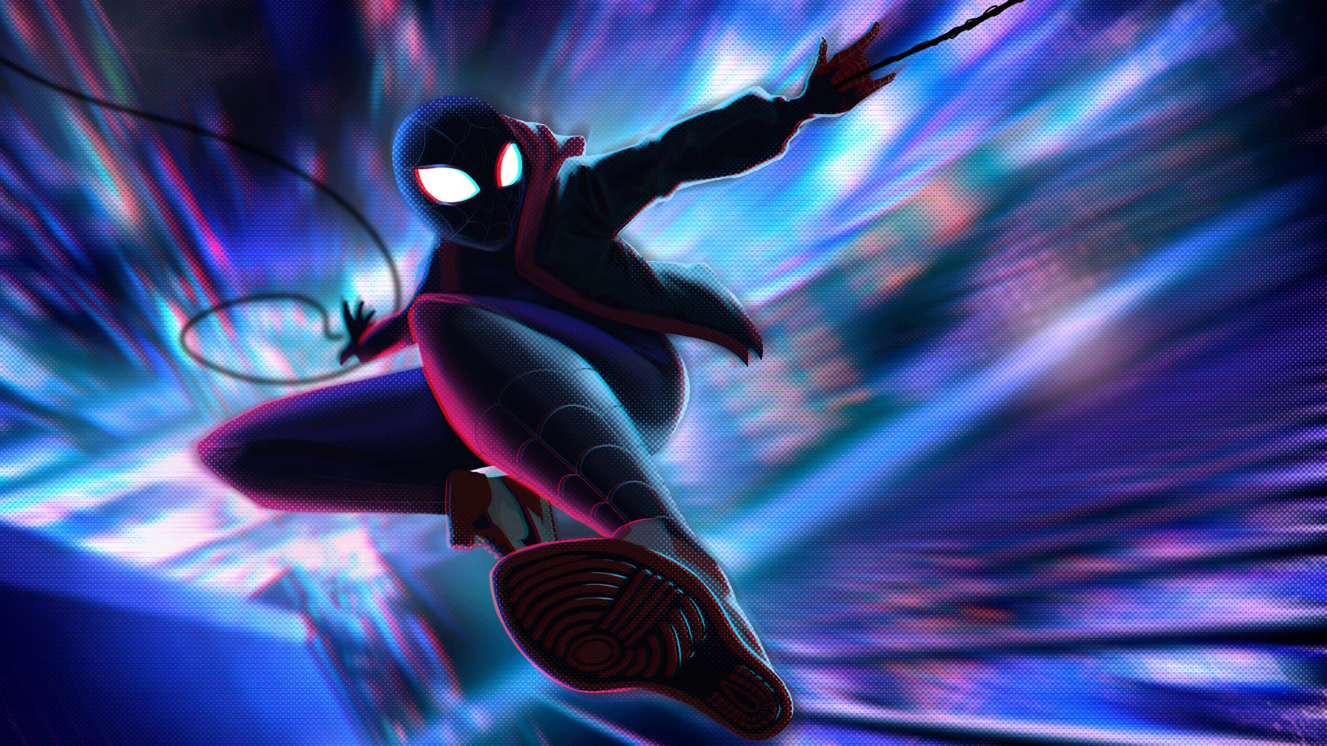 Miles Morales Spider Man Into The Spider Verse 4k 5k - Spider Man Into The Spider Verse 4k - HD Wallpaper 