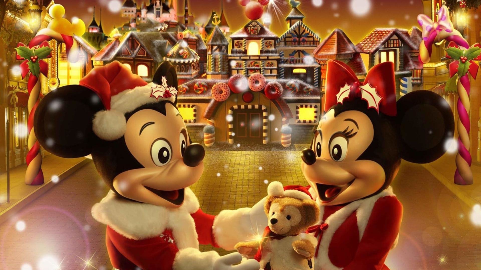 Disney Christmas Wallpaper Backgrounds - HD Wallpaper 